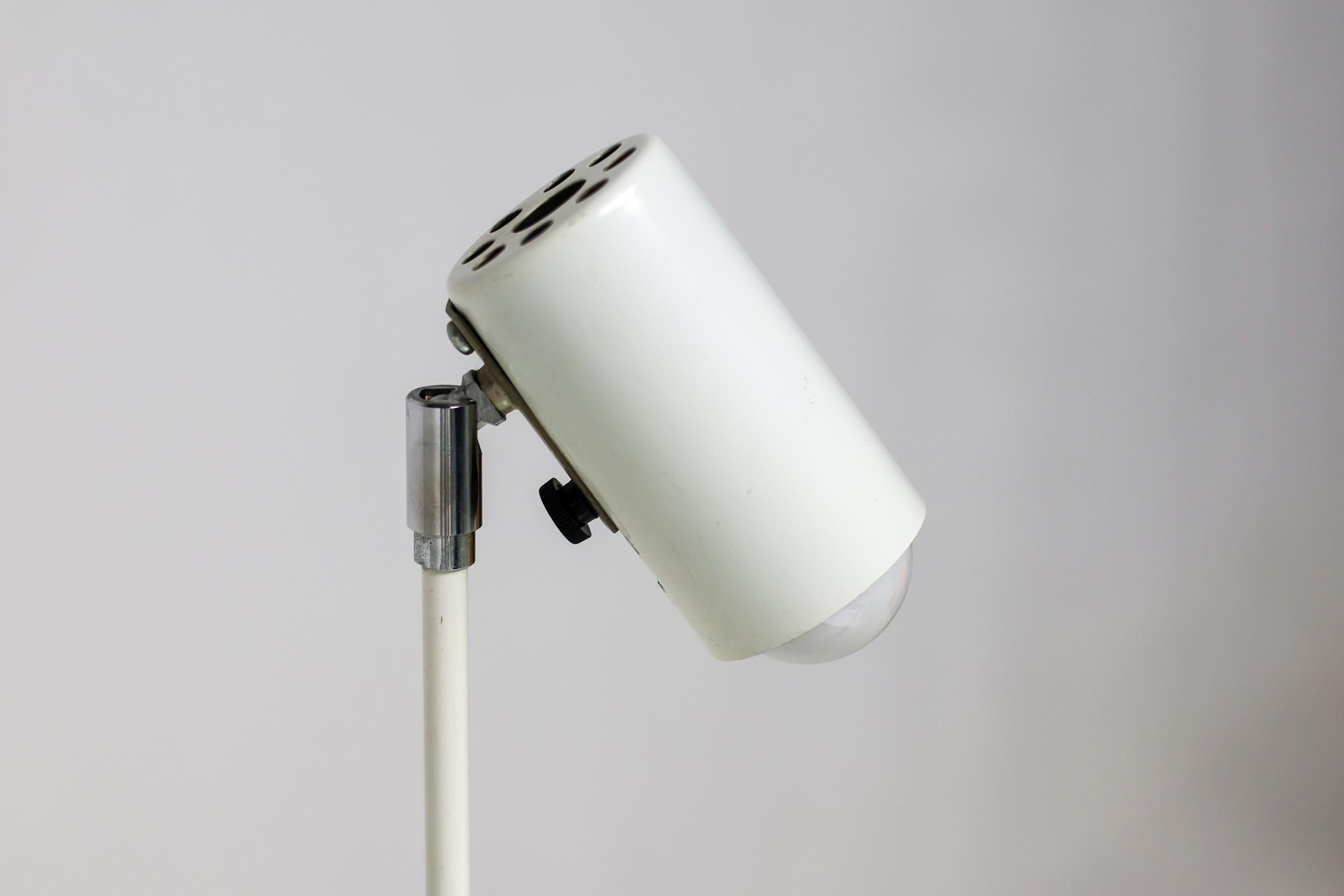 German Clamp Lamps Modern Bauhaus style in White ideal for Library or Bookcase For Sale