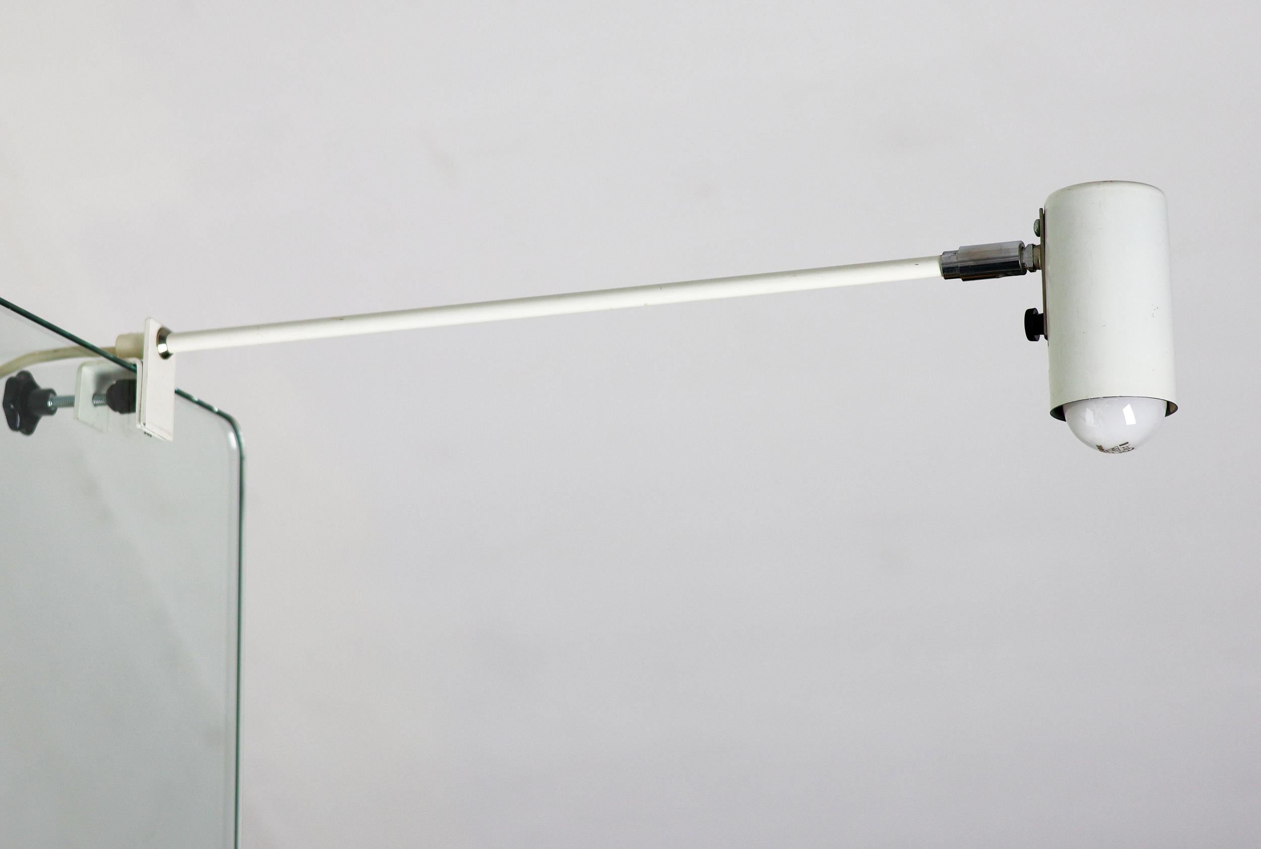 Clamp Lamps Modern Bauhaus style in White ideal for Library or Bookcase For Sale 1
