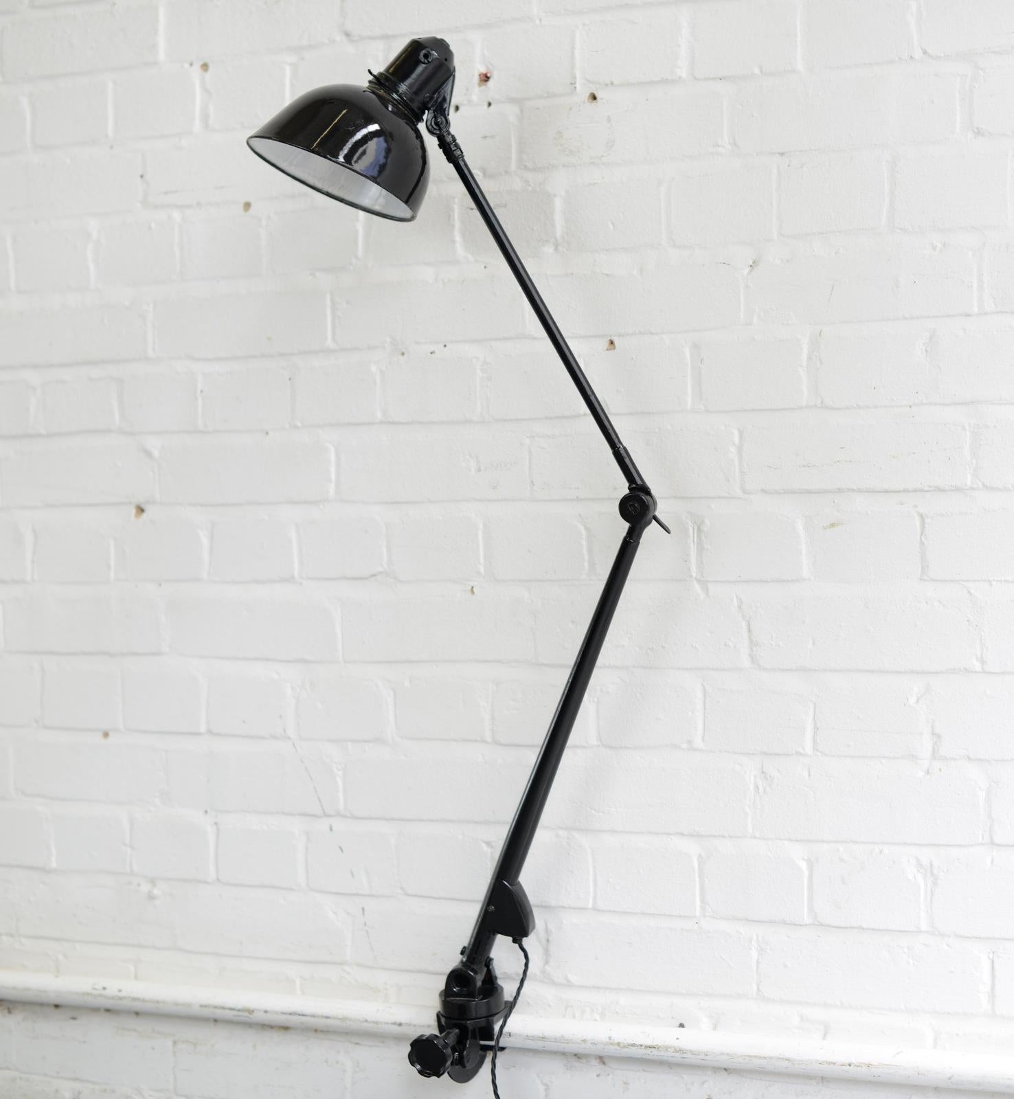 Enamel Clamp on Architects Lamp by Siemens, circa 1930s