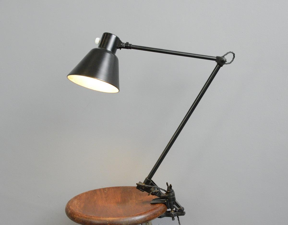 Clamp on Industrial Task Lamp by Schaco, circa 1930s 1