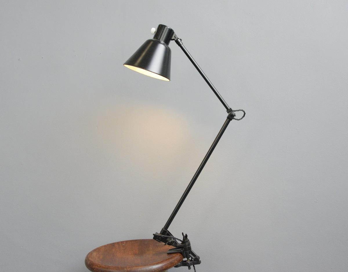 Clamp on Industrial Task Lamp by Schaco, circa 1930s 2