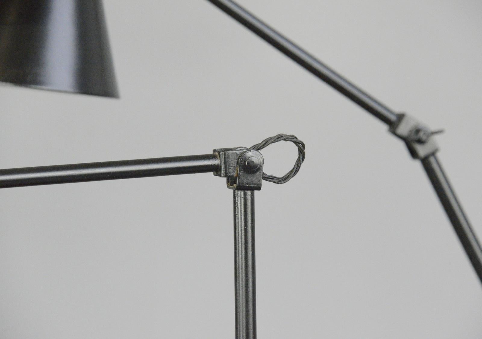 Clamp on Industrial Task Lamps by Schaco, circa 1930s In Good Condition In Gloucester, GB
