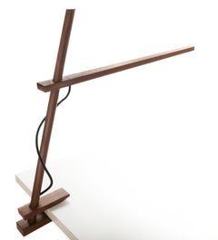 Clamp Table Lamp in Walnut by Pablo Designs