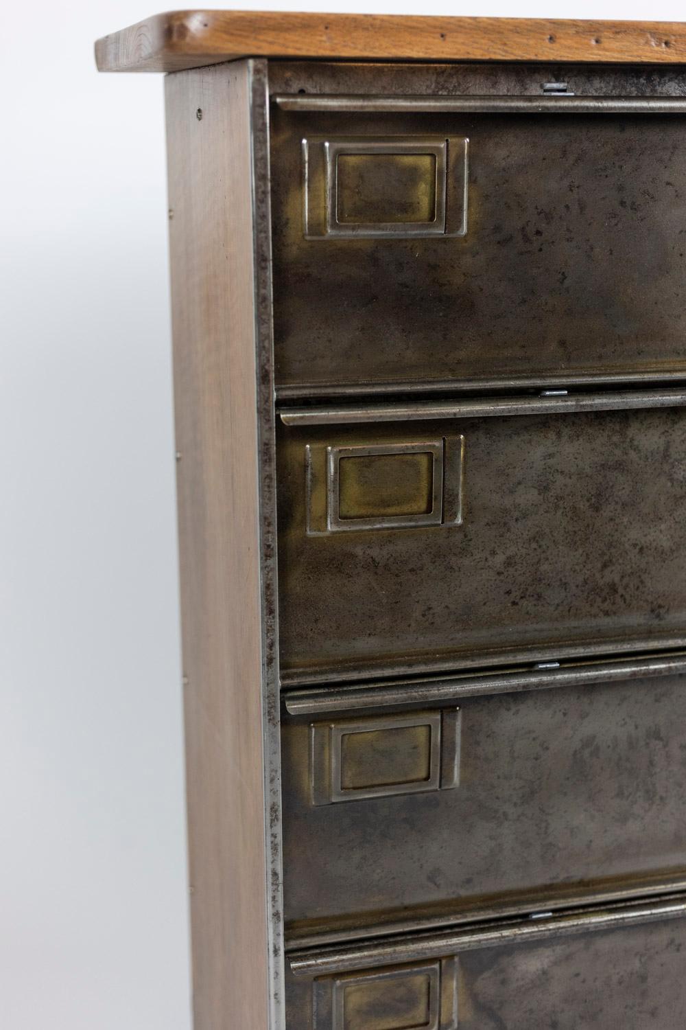 Clamshell File Cabinet in Industrial Style, 1950s 6
