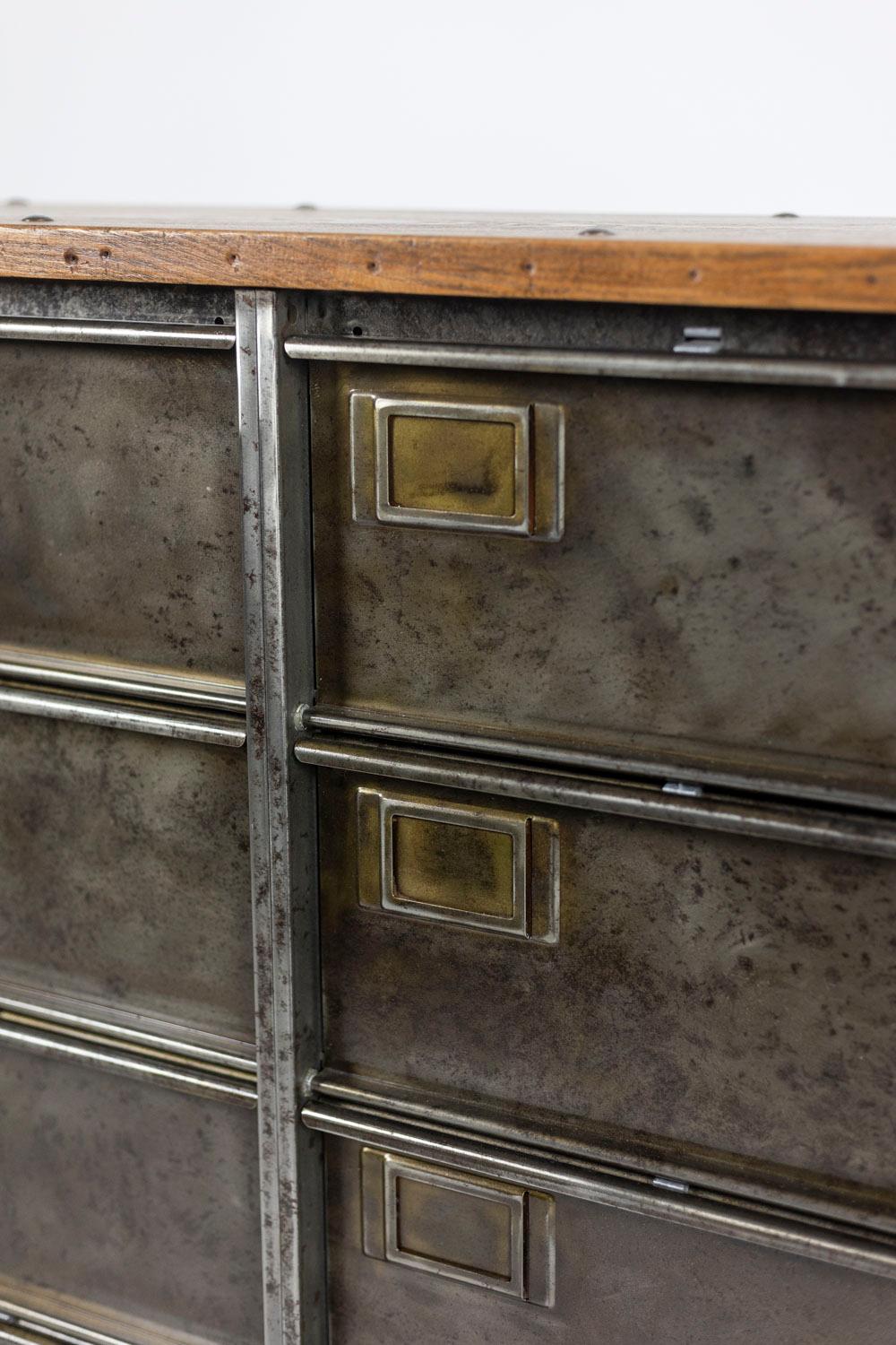 Clamshell File Cabinet in Industrial Style, 1950s 7