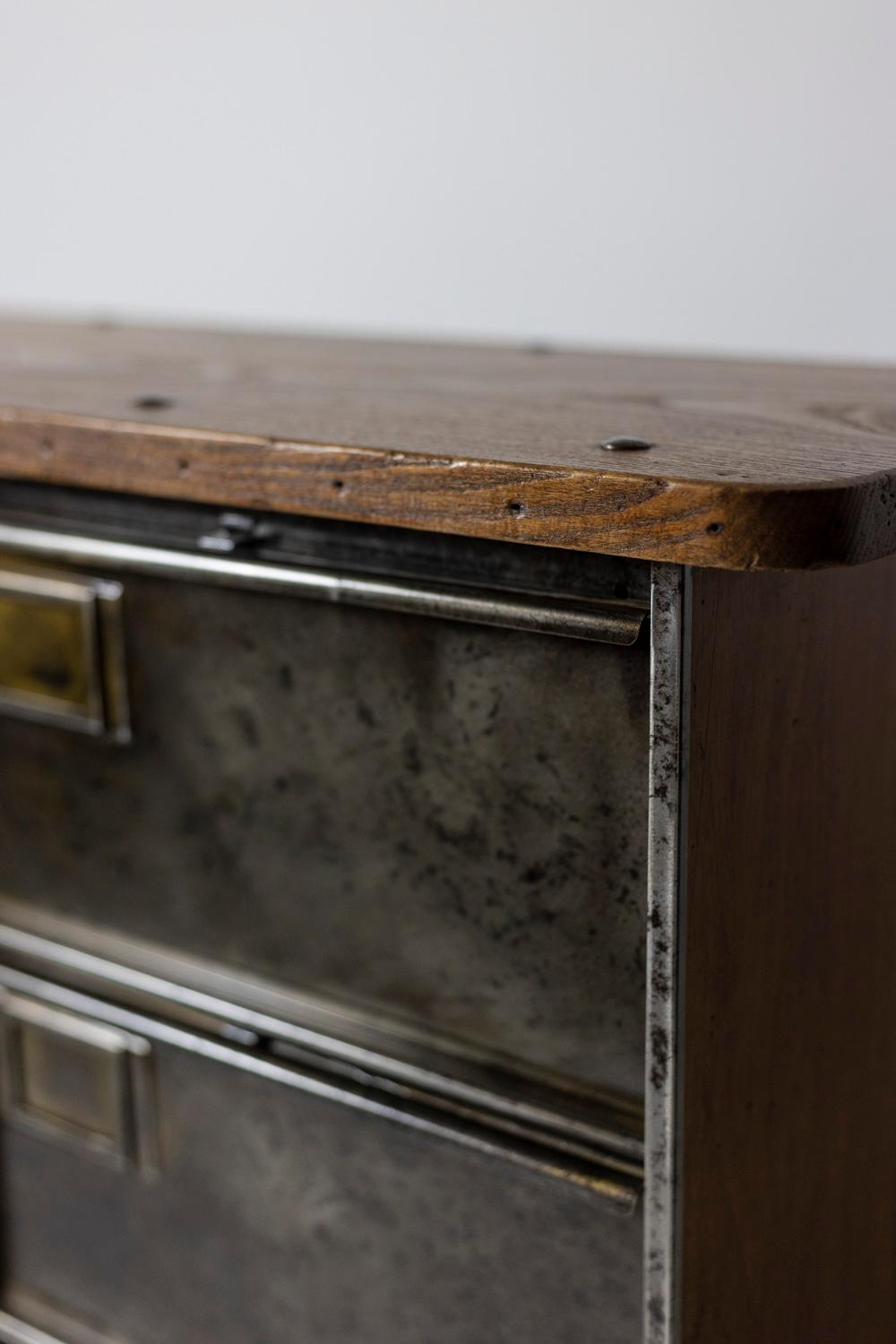 Clamshell File Cabinet in Industrial Style, 1950s 8