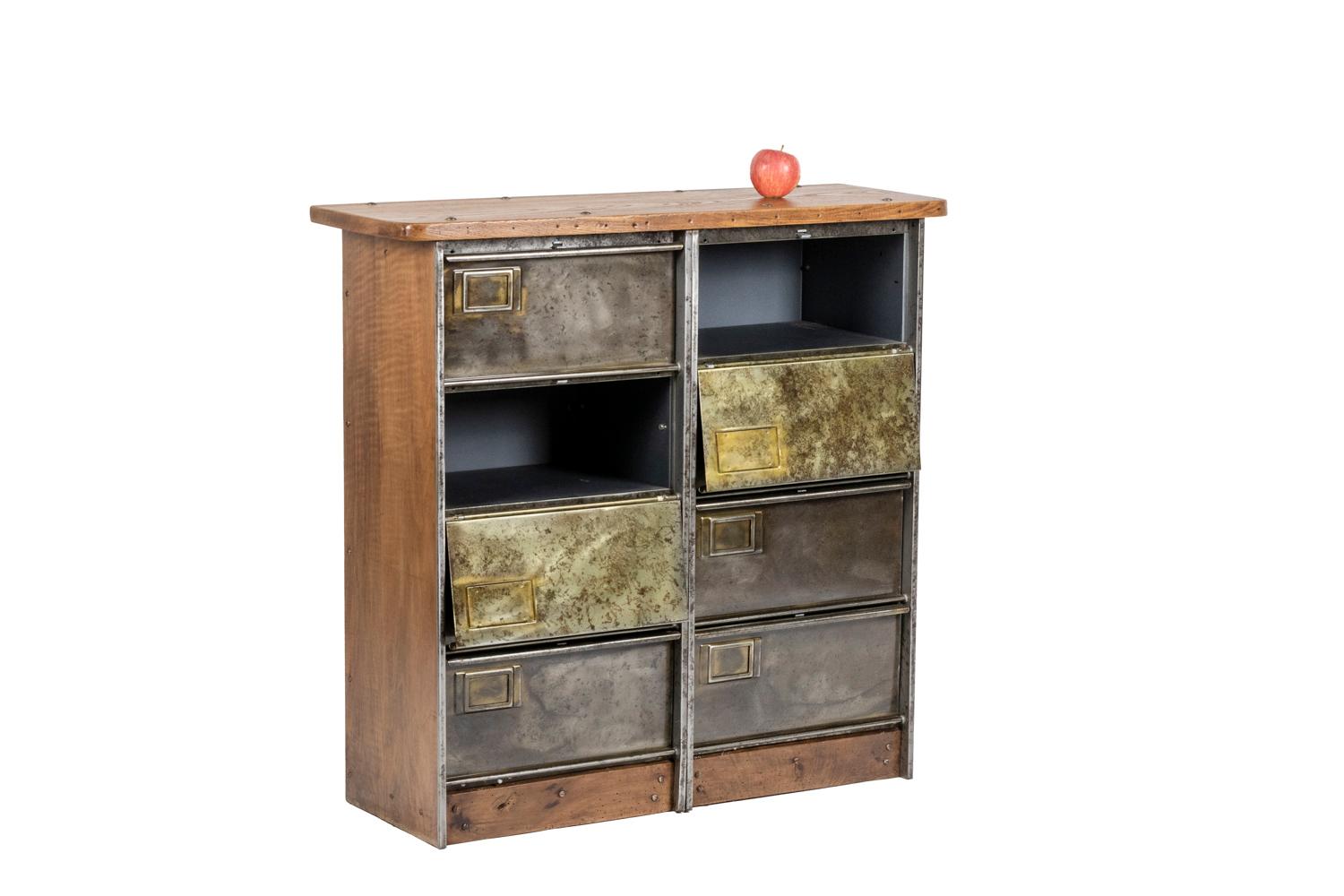 Clamshell File Cabinet in Industrial Style, 1950s 9