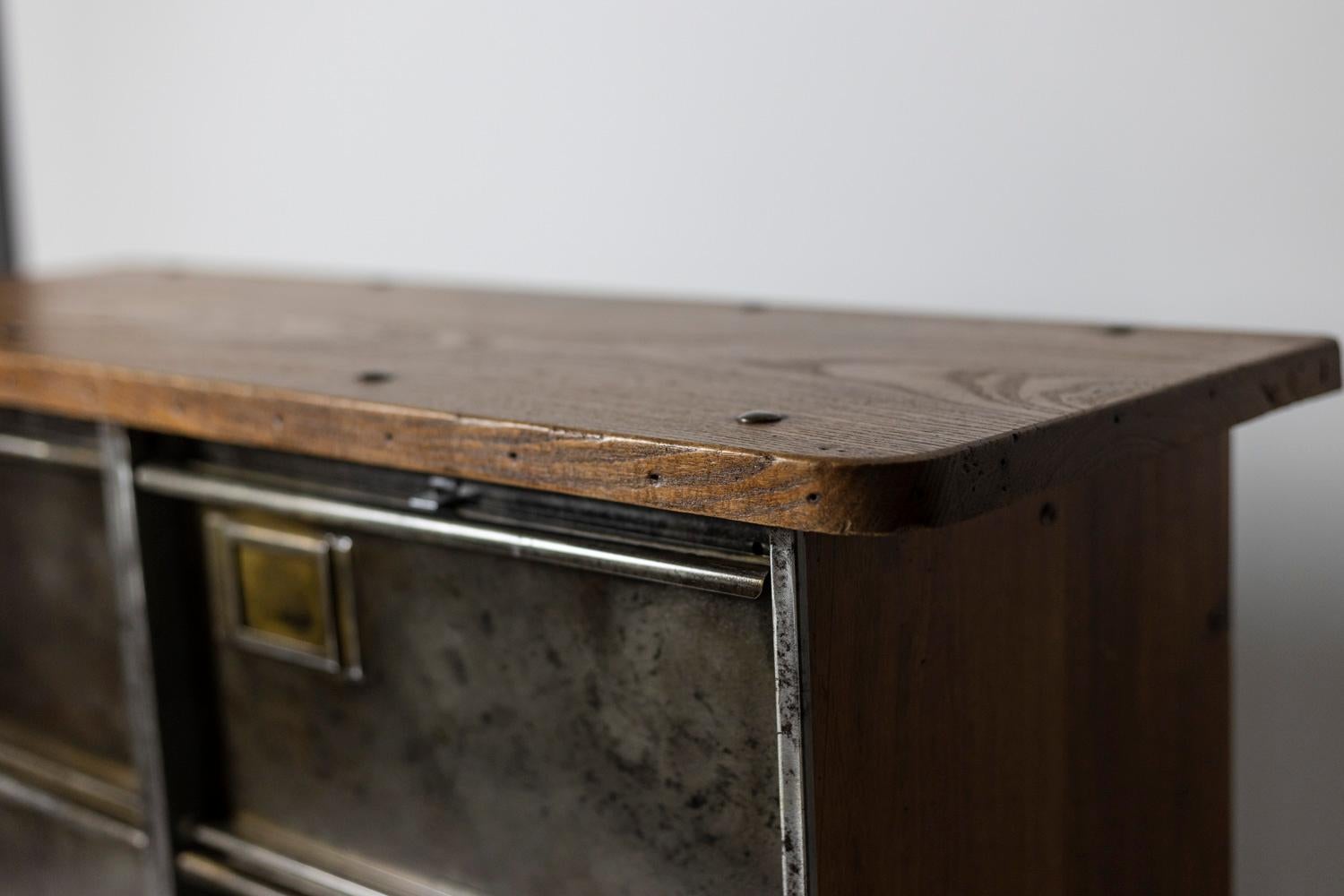Clamshell File Cabinet in Industrial Style, 1950s 3