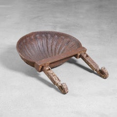 Cast and Wrought Iron Clamshell Vessel