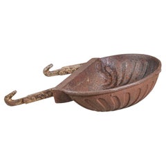 Used Cast and Wrought Iron Clamshell Vessel