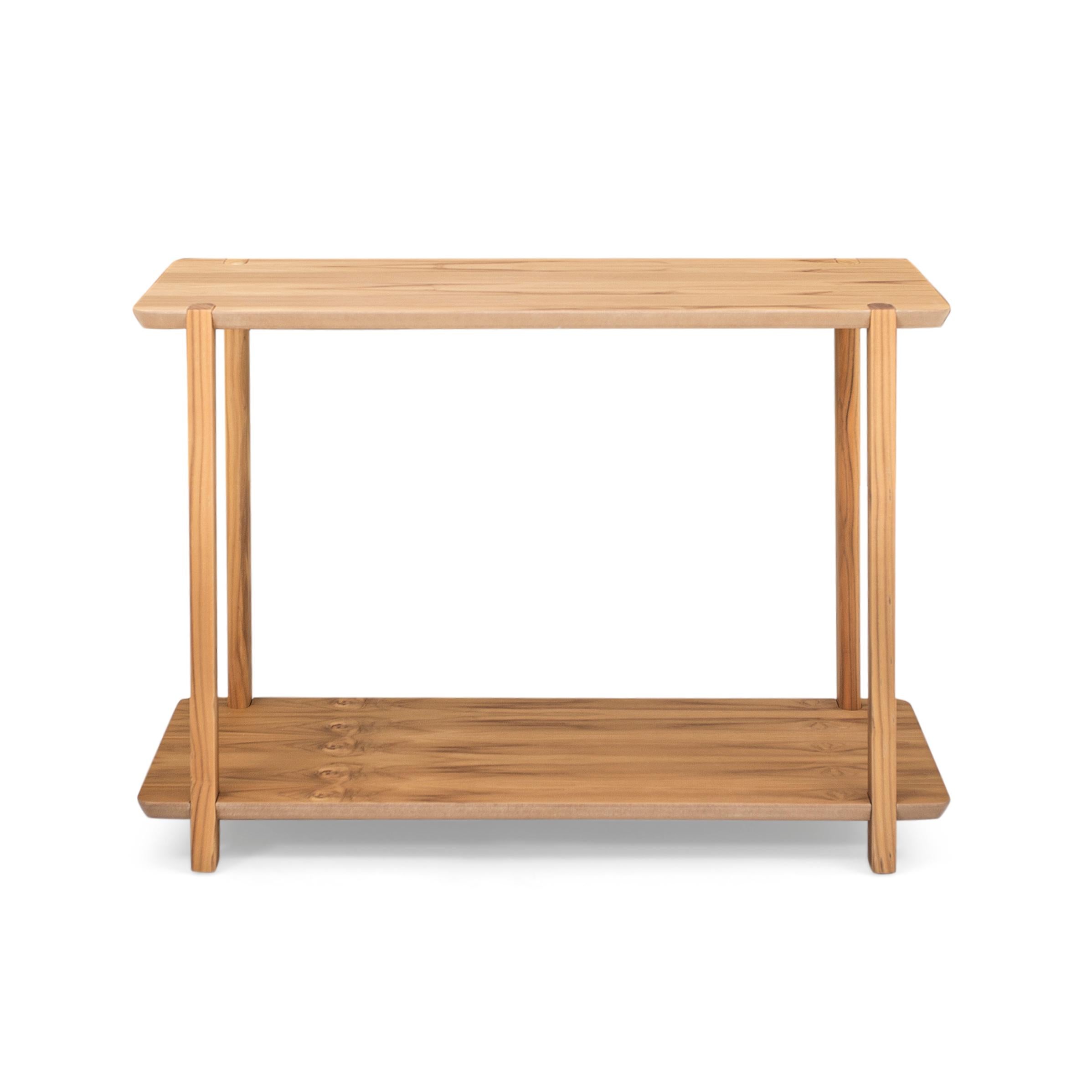 Clan Contemporary Console Table in Teak Wood Finish 39'' For Sale 1