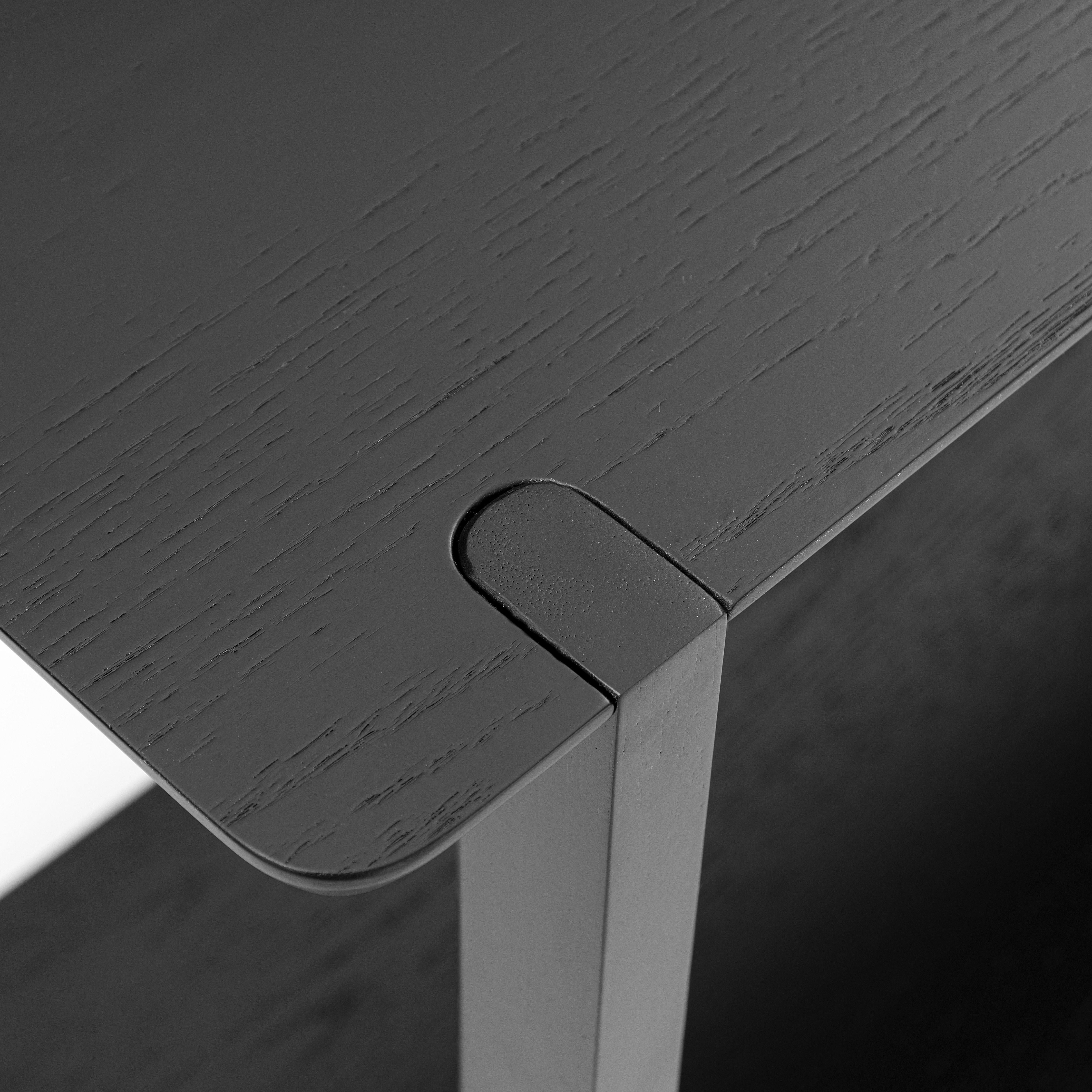 Clan Console Table in Black Wood Finish 63'' 1