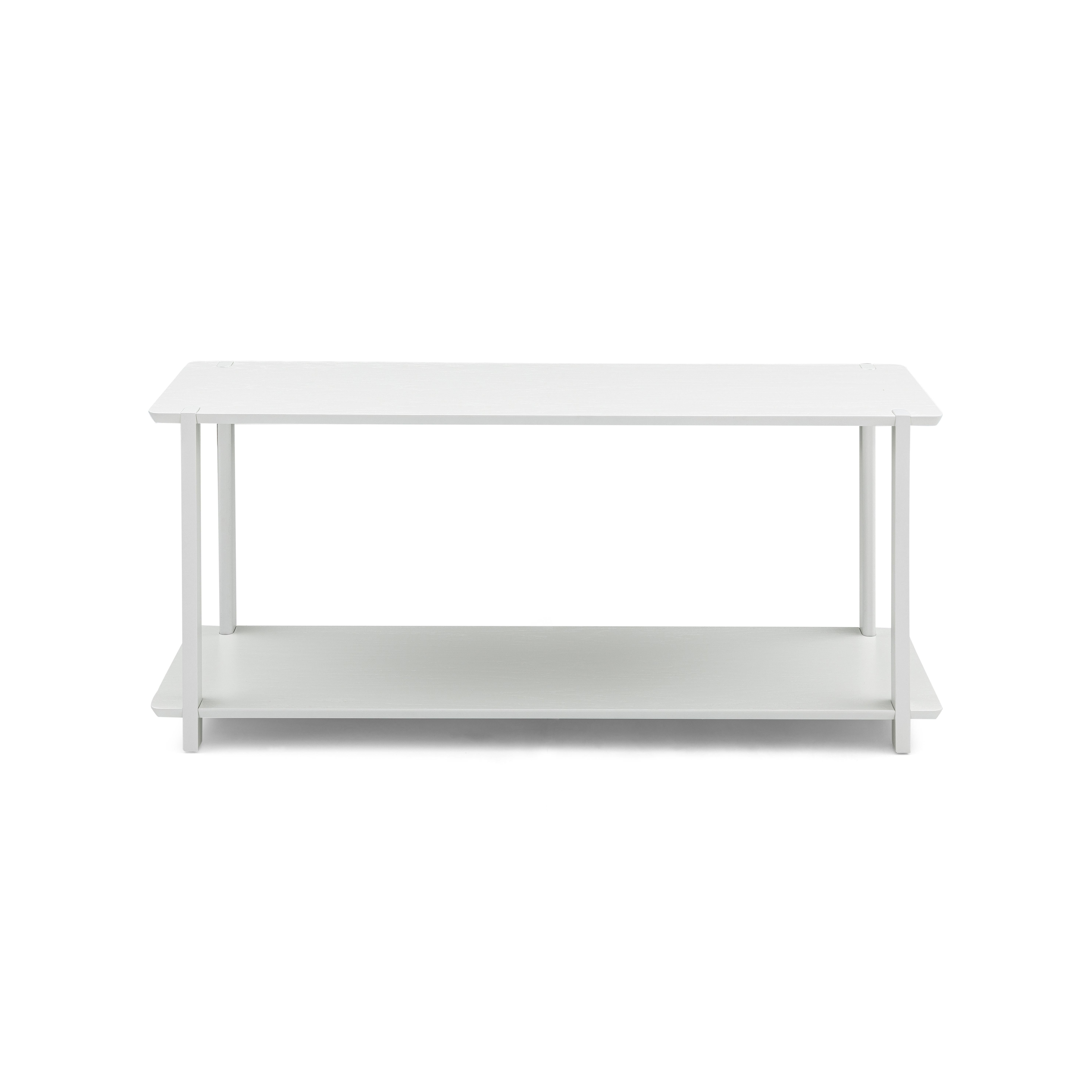 Brazilian Clan Console Table in White Solid Wood 63'' For Sale