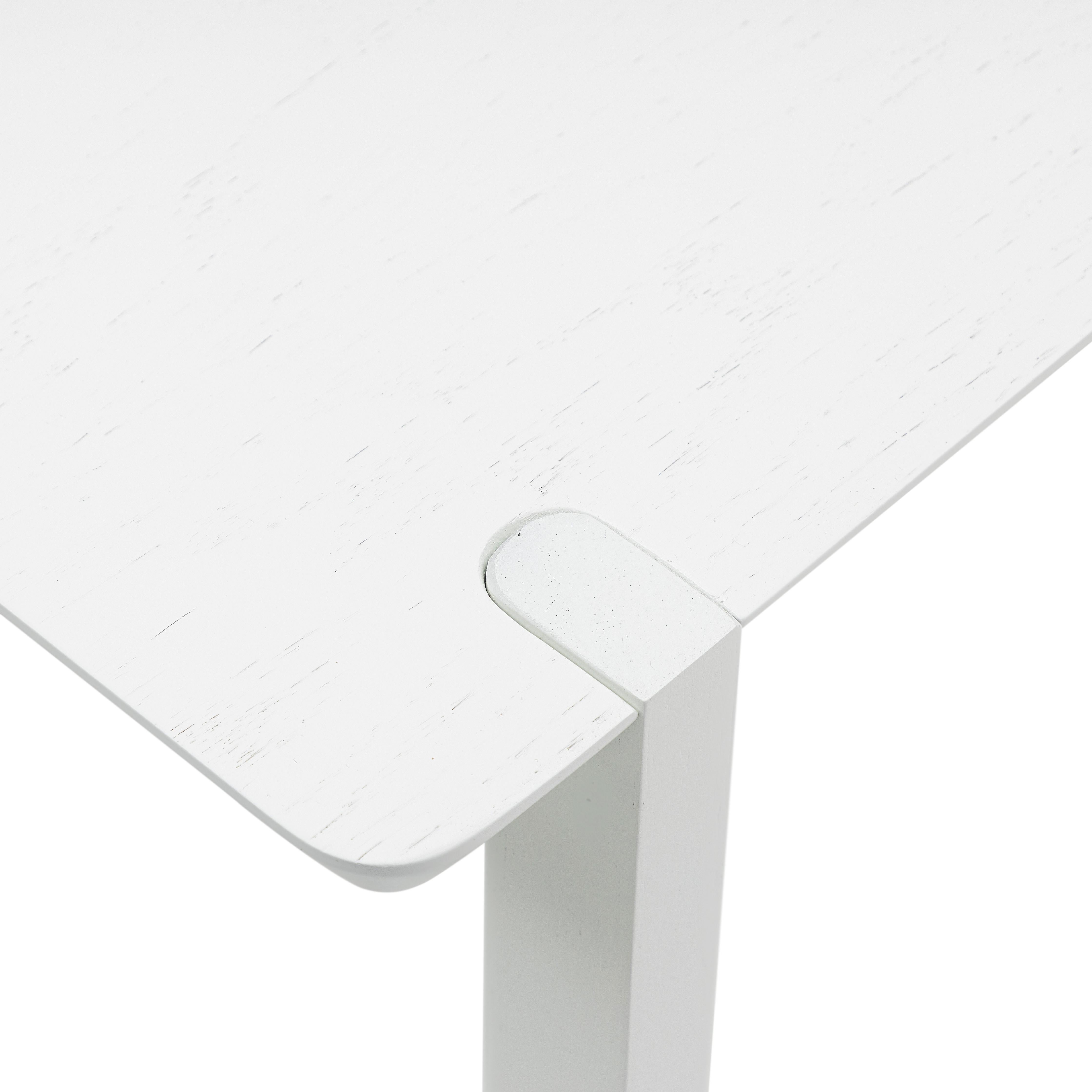 Clan Console Table in White Solid Wood 63'' For Sale 2