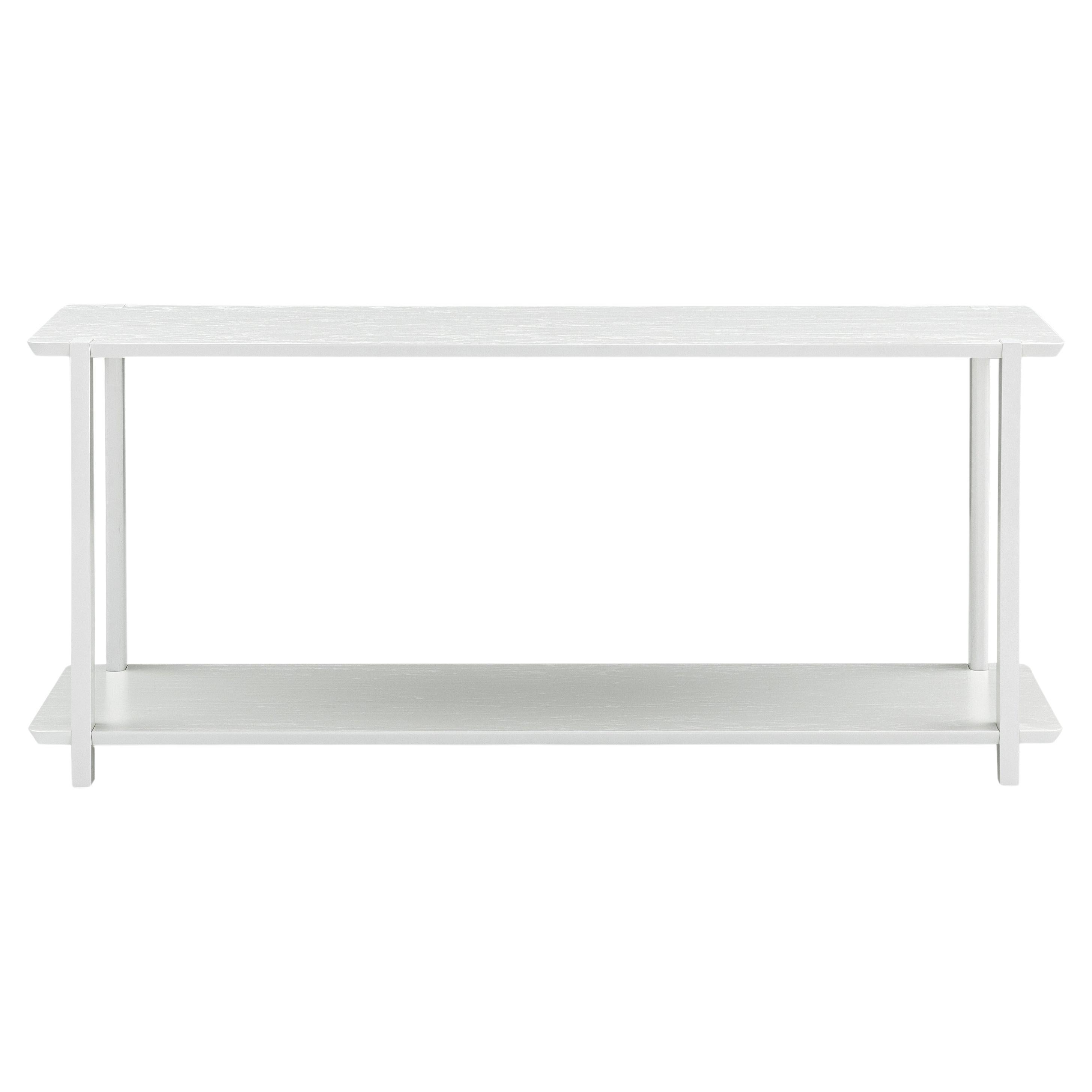 The Clan console is yet another Uultis case piece that combines style and functionality with its white solid wood finish and laminated MDF-frame top. This console can be used in a variety of rooms in your home, including the bedroom, living room, or