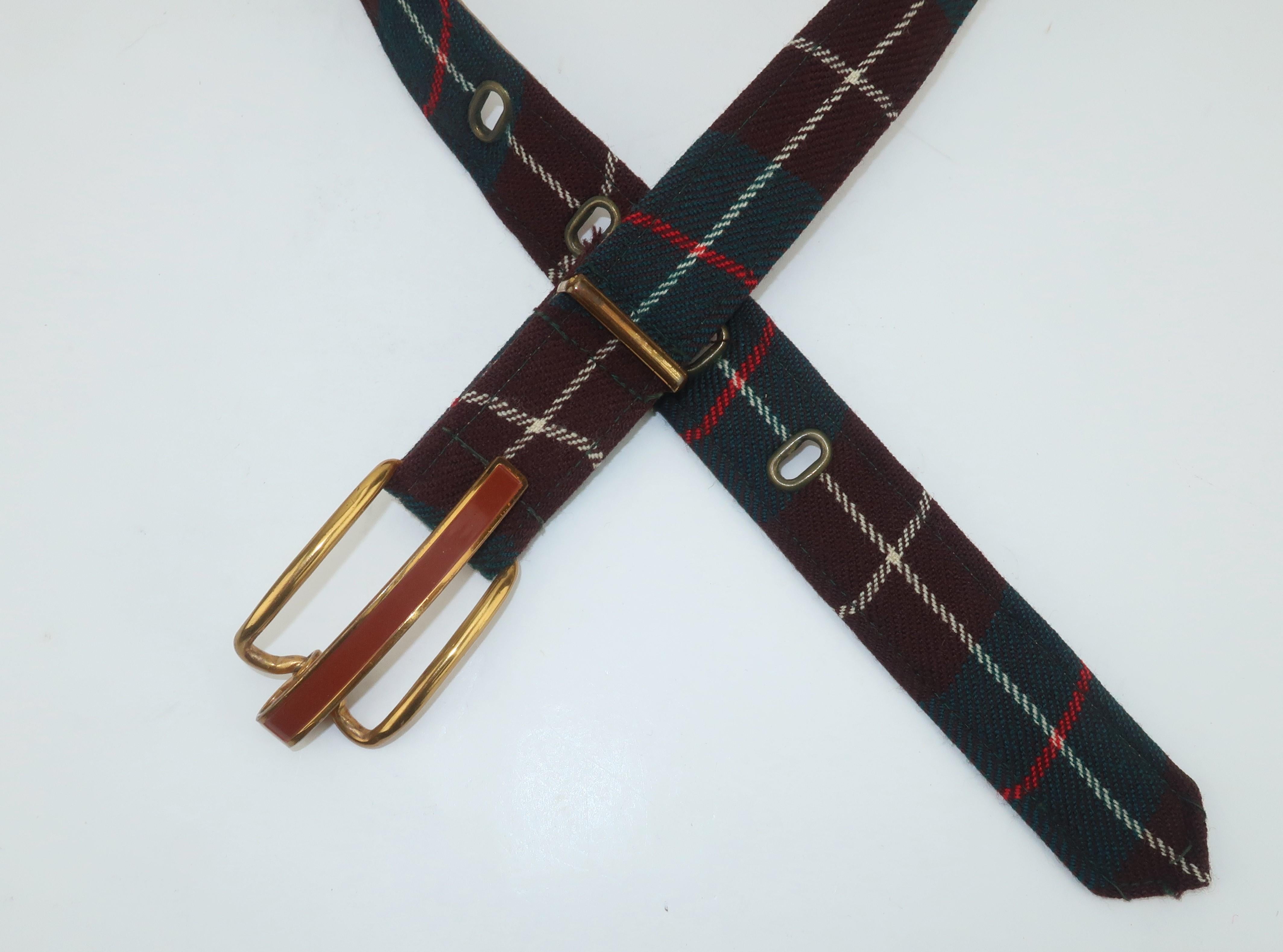 Clans of Scotland Wool Plaid Vest & Kilt Dress, 1950's 1