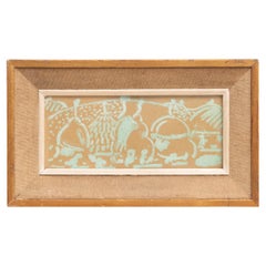 Clapera Maya Framed Artwork from Spain, circa 1950
