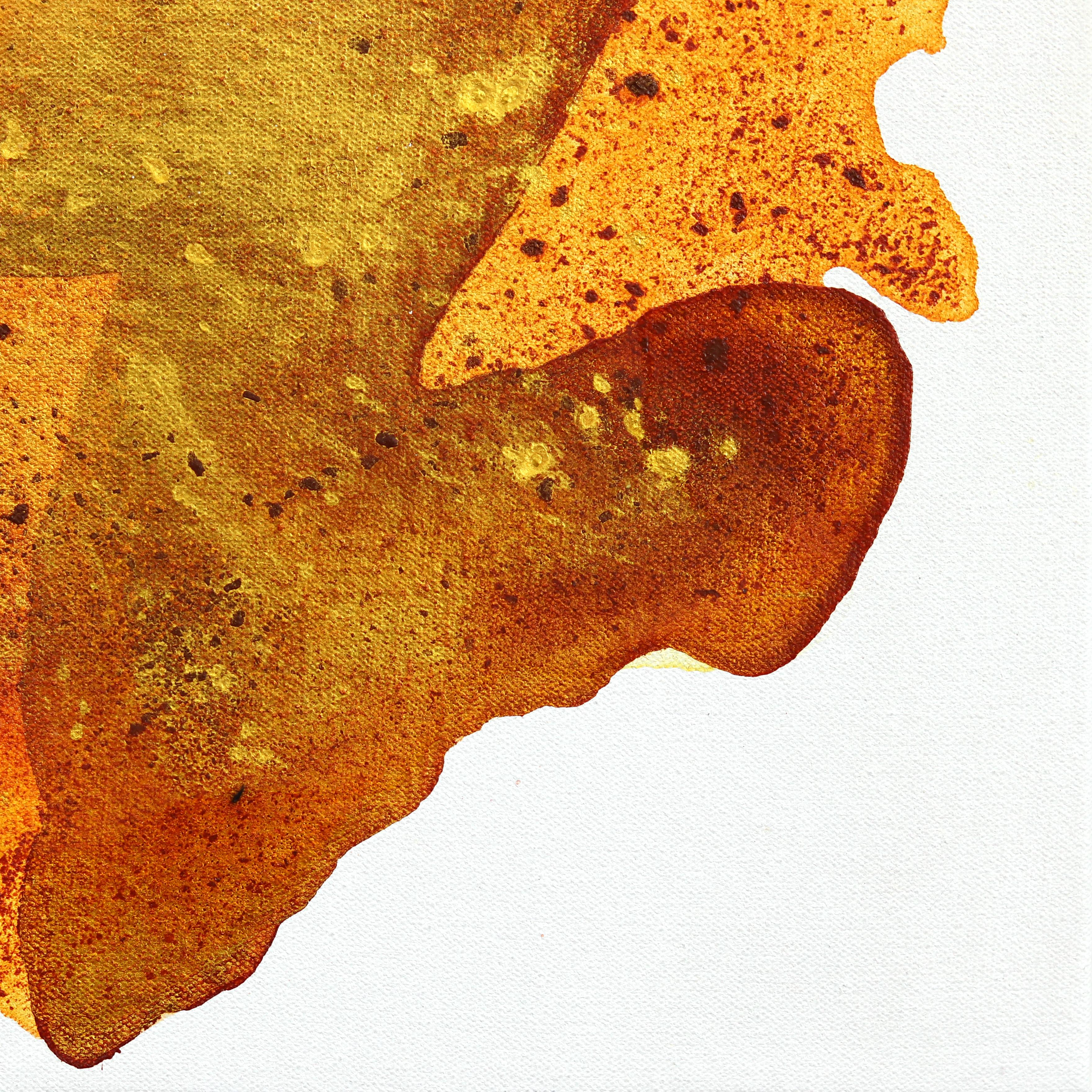 Ancient Gold - Original Minimalist Fiery Warm Tone Abstract Contemporary Artwork en vente 3