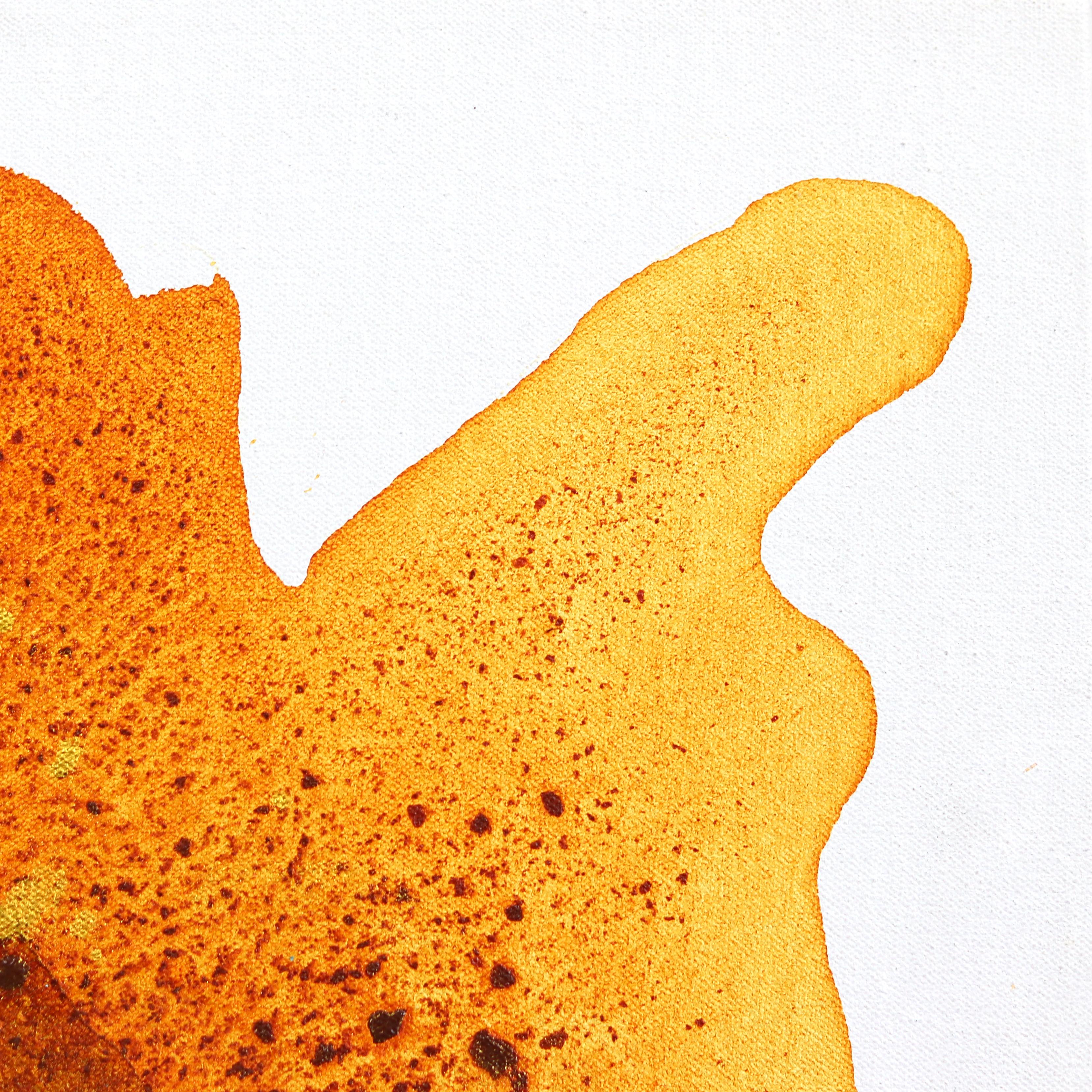 Ancient Gold - Original Minimalist Fiery Warm Tone Abstract Contemporary Artwork en vente 4