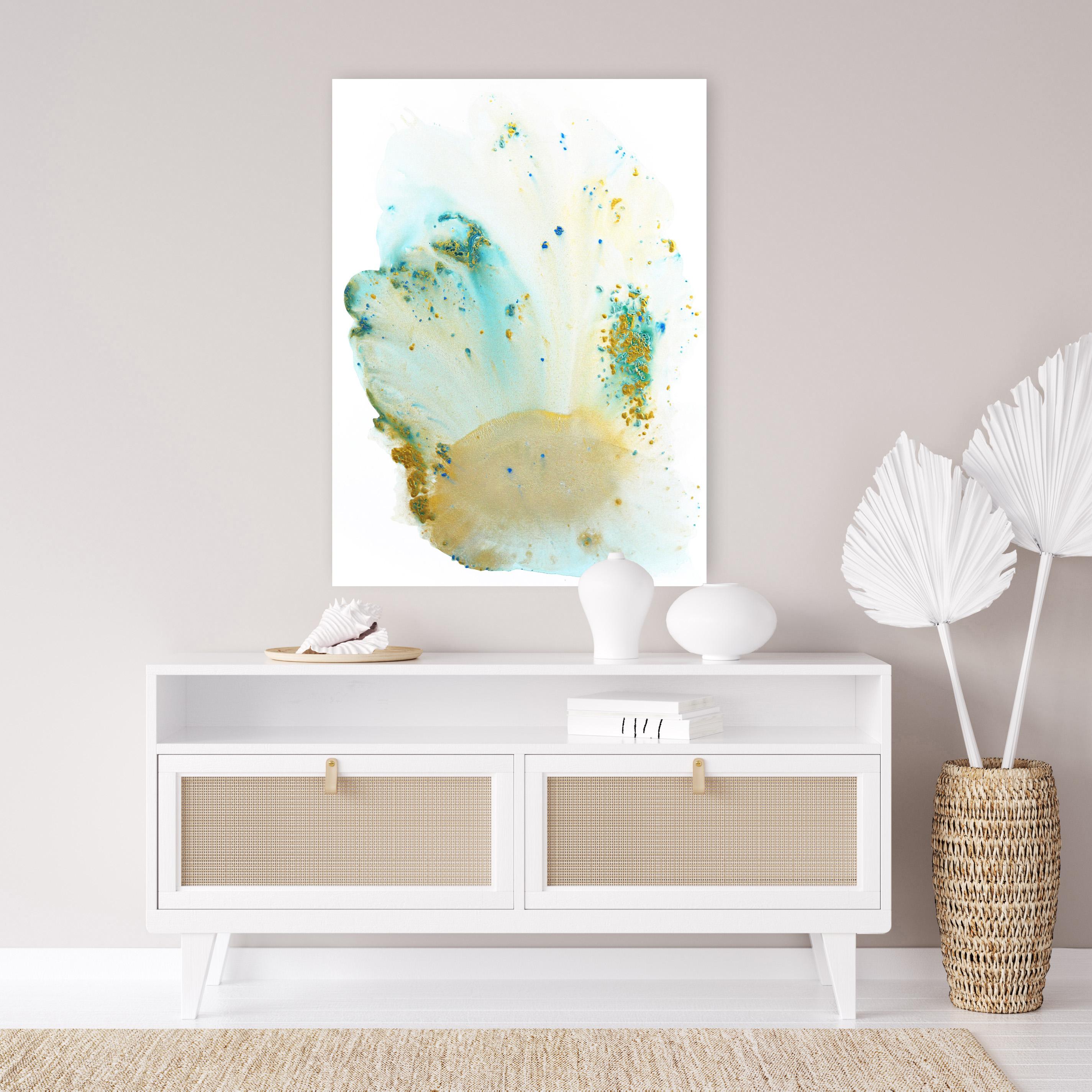 Burst of Light  -  Textured Abstract Painting For Sale 4