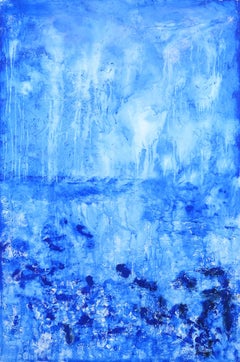 Cabrillo Beach  -  Large Textured Abstract Painting