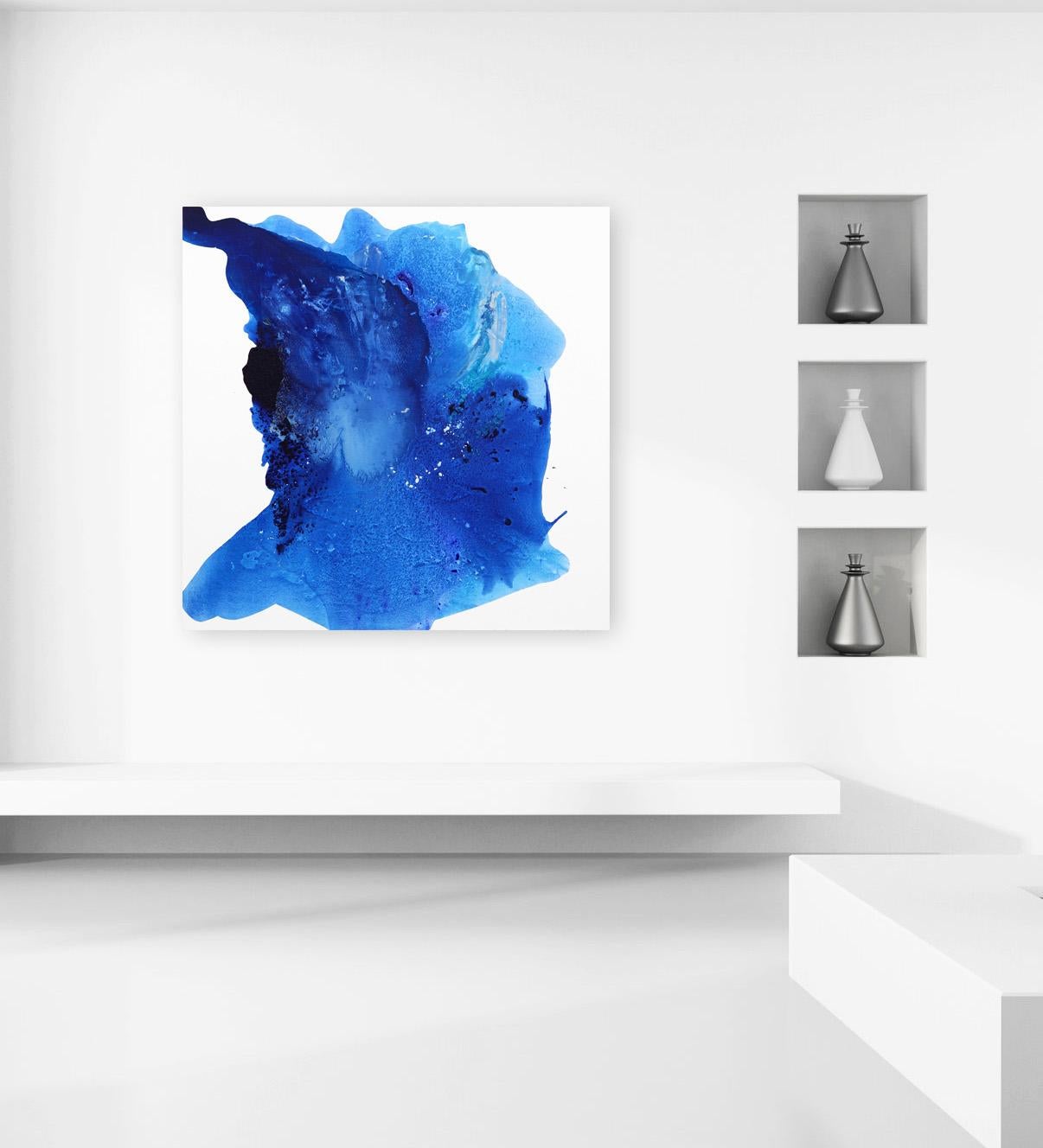 Cool Awakening -  Peinture abstraite de grande taille texturée en vente 3