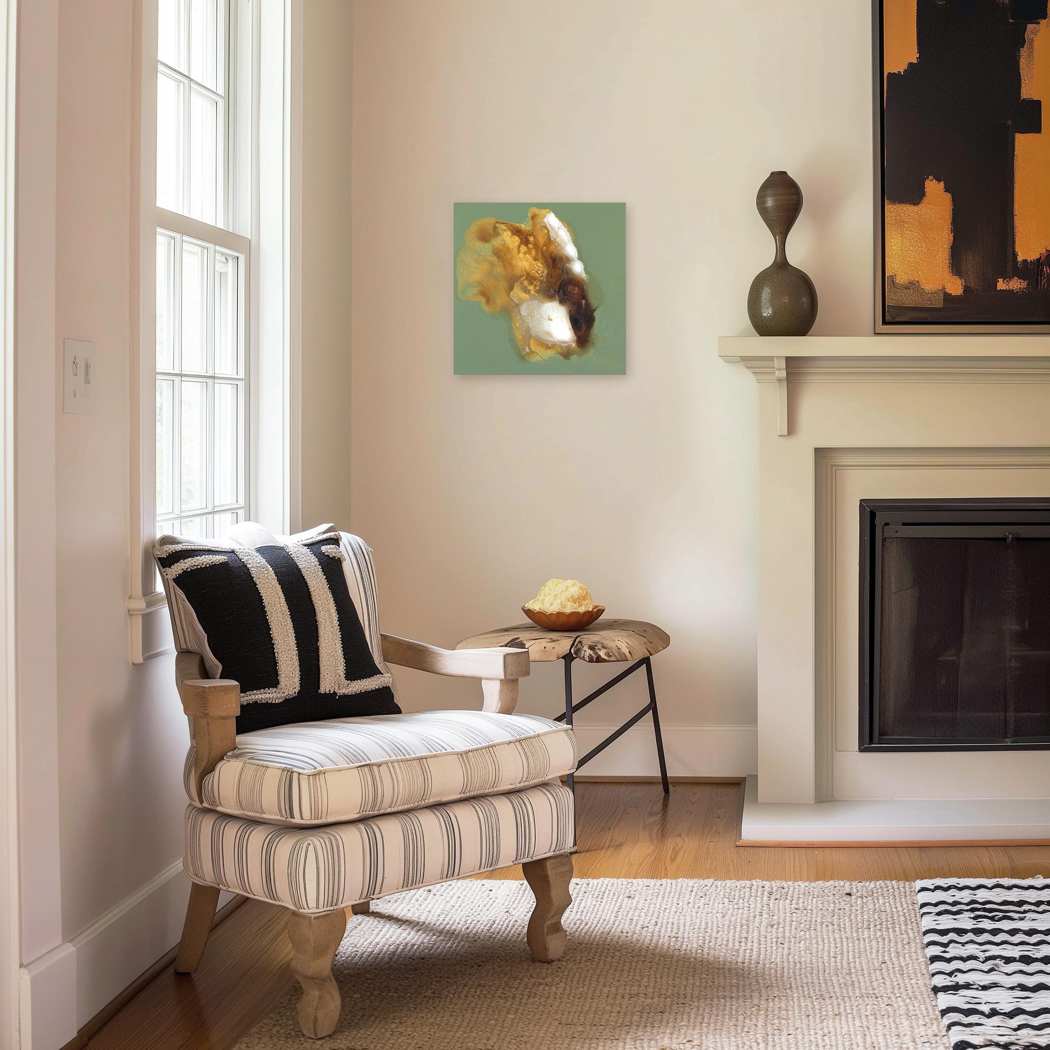 Earth's Embrace - Original Minimalist Earth Tone Abstract Contemporary Artwork For Sale 2