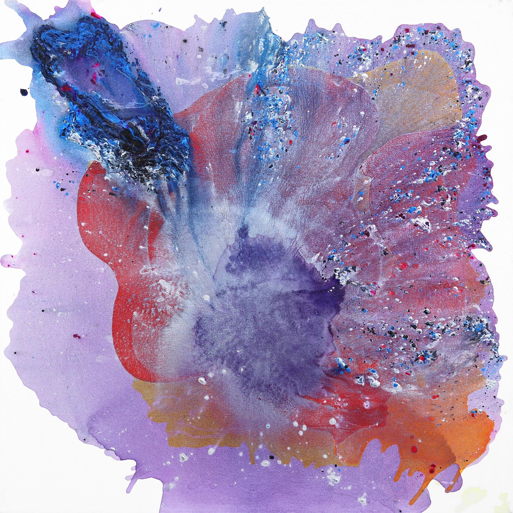 Amore elettrico - Pittura astratta vibrante e colorata su tela - Mixed Media Art di Clara Berta