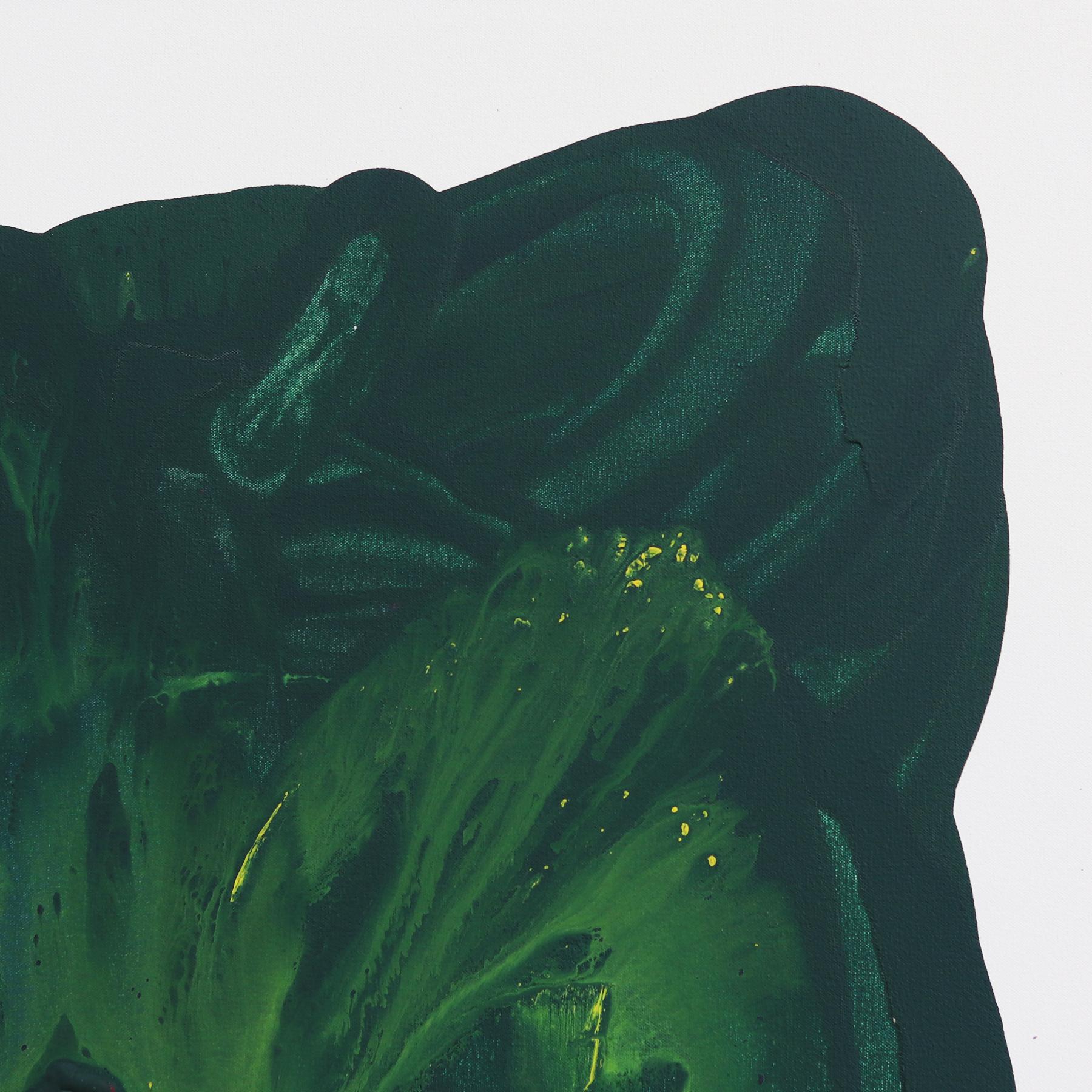 Smaragd  -  Großes abstraktes Gemälde im Angebot 2