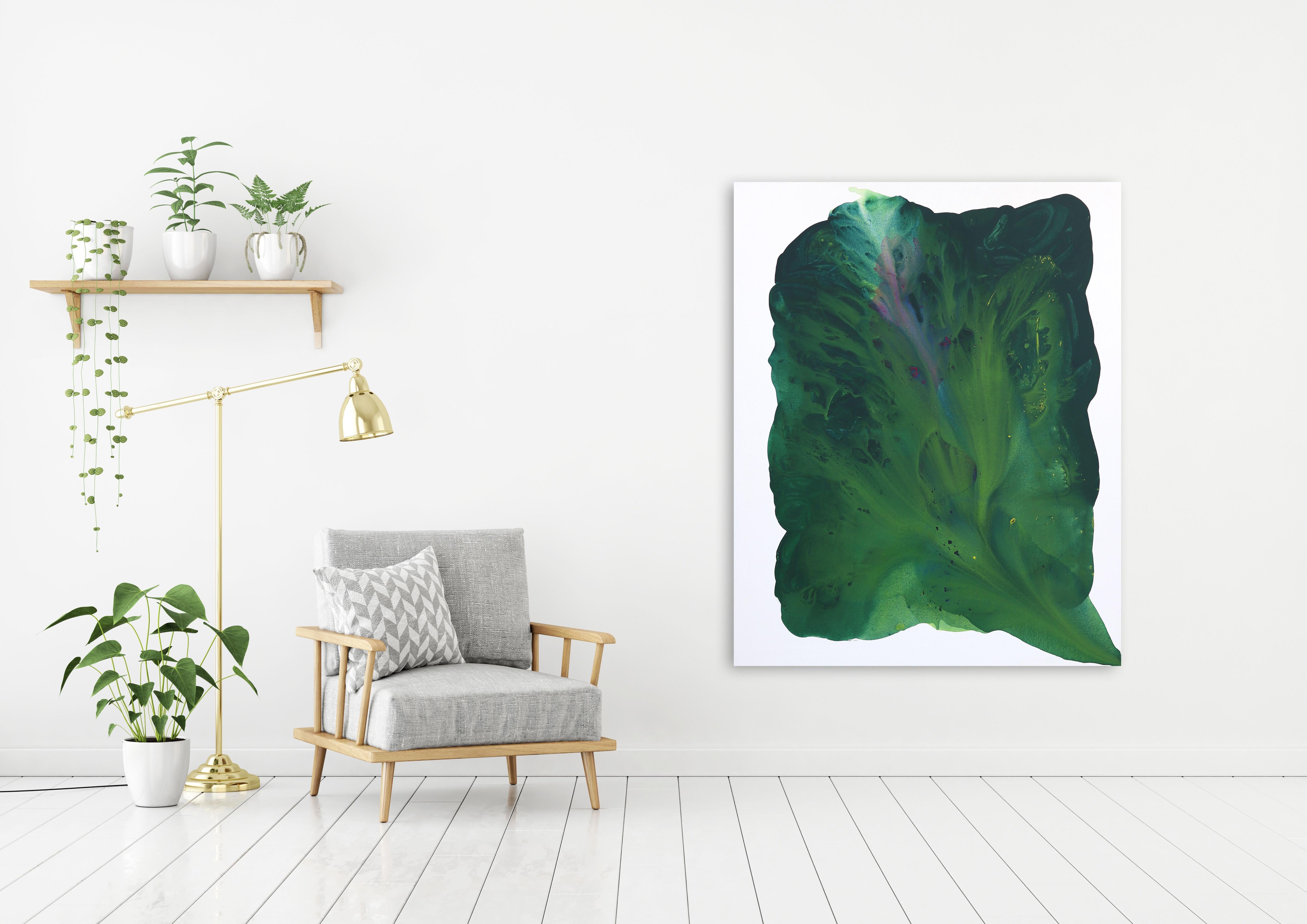 Smaragd  -  Großes abstraktes Gemälde im Angebot 3
