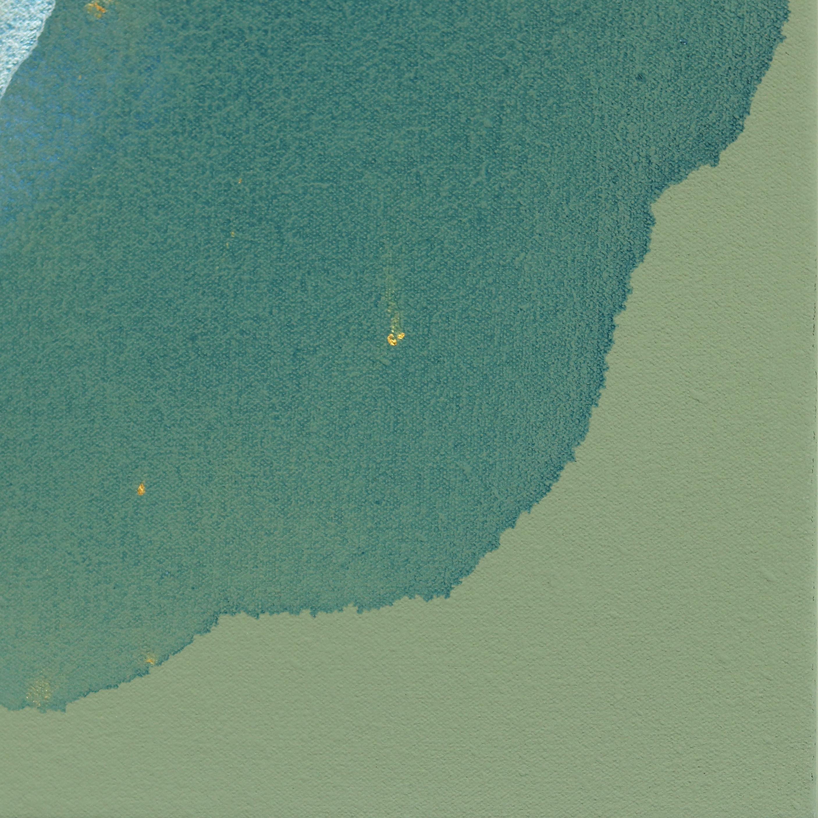 Emerald Vein - Original Minimalist Earth Tone Abstract Contemporary Artwork For Sale 5
