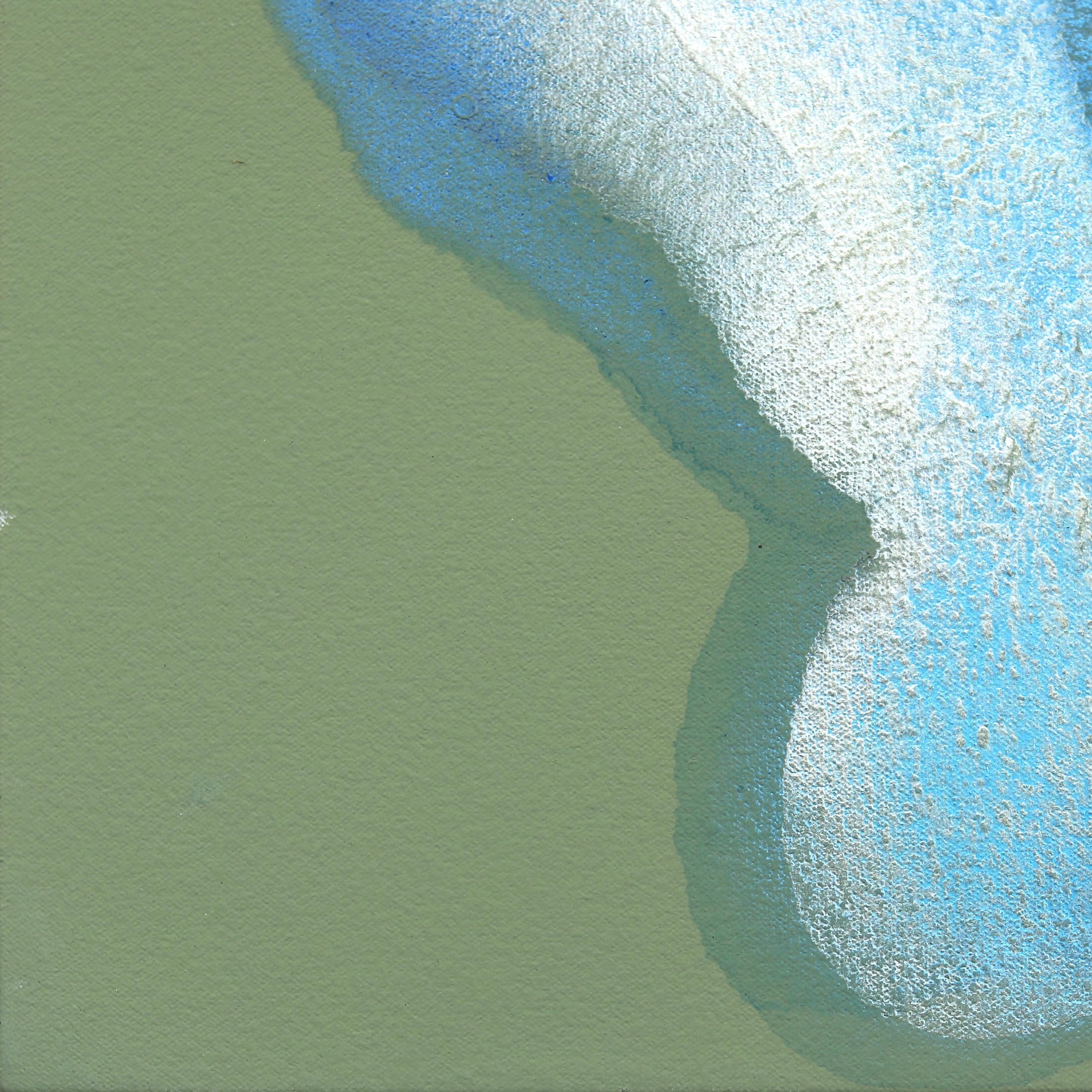Emerald Vein - Original Minimalist Earth Tone Abstract Contemporary Artwork For Sale 6