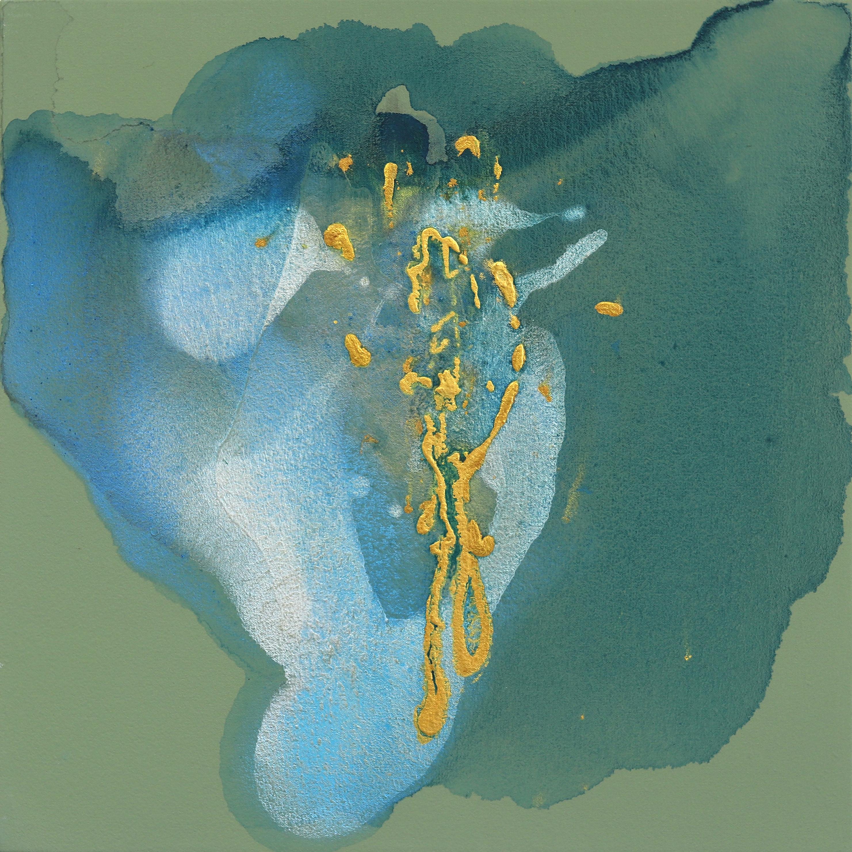 Emerald Vein - Original Minimalist Earth Tone Abstract Contemporary Artwork - Mixed Media Art by Clara Berta