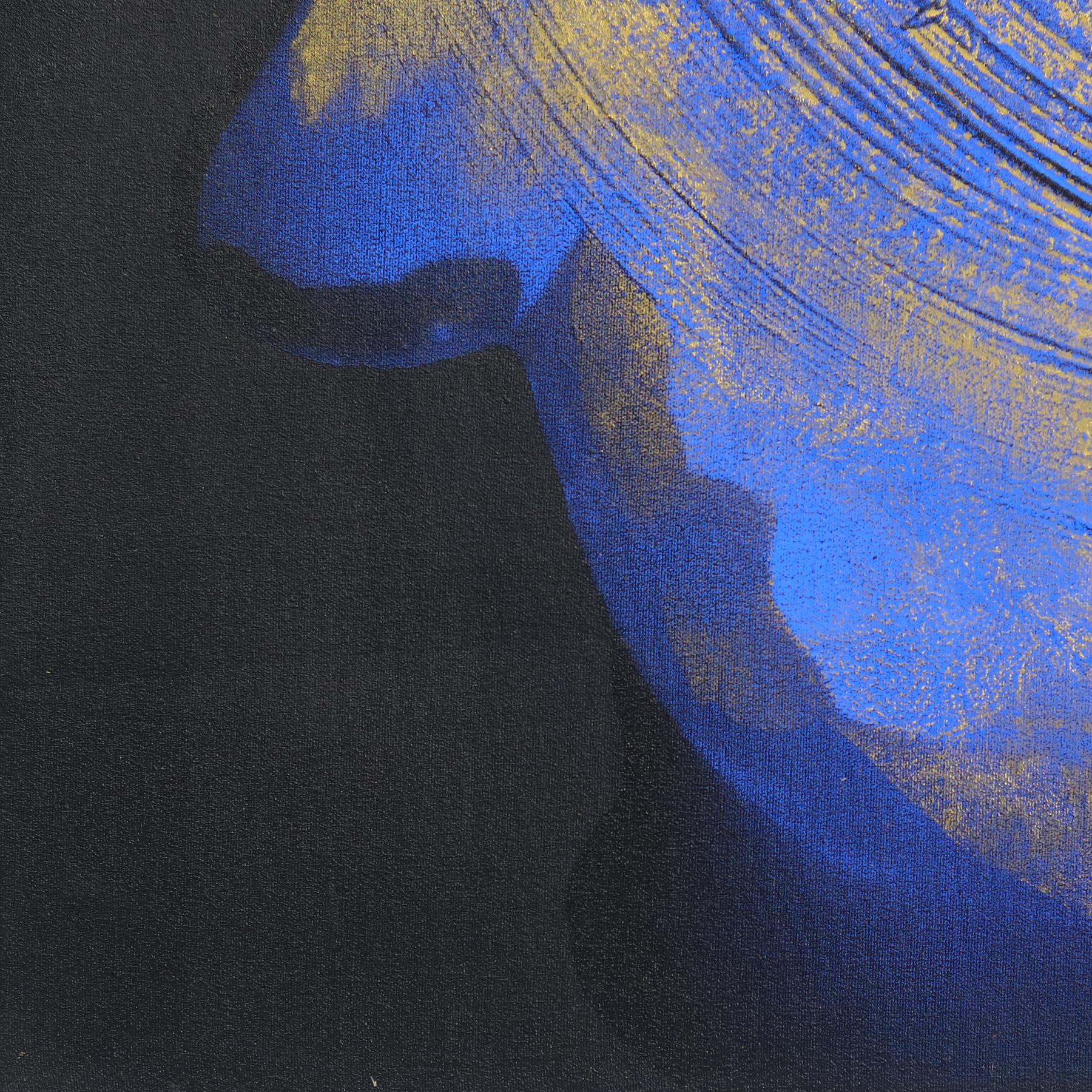 Golden Hour  Turquoise, peinture abstraite texturée originale en vente 2