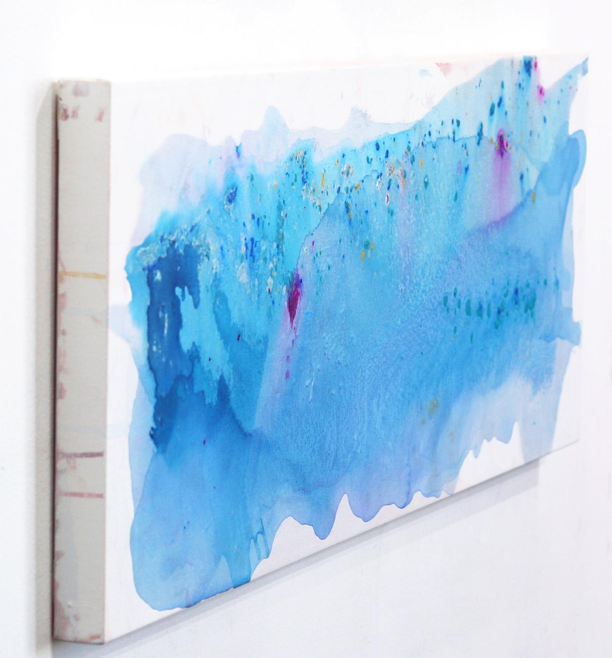 Hermosa Way - Large Abstract Blue Original Painting on Canvas For Sale 2