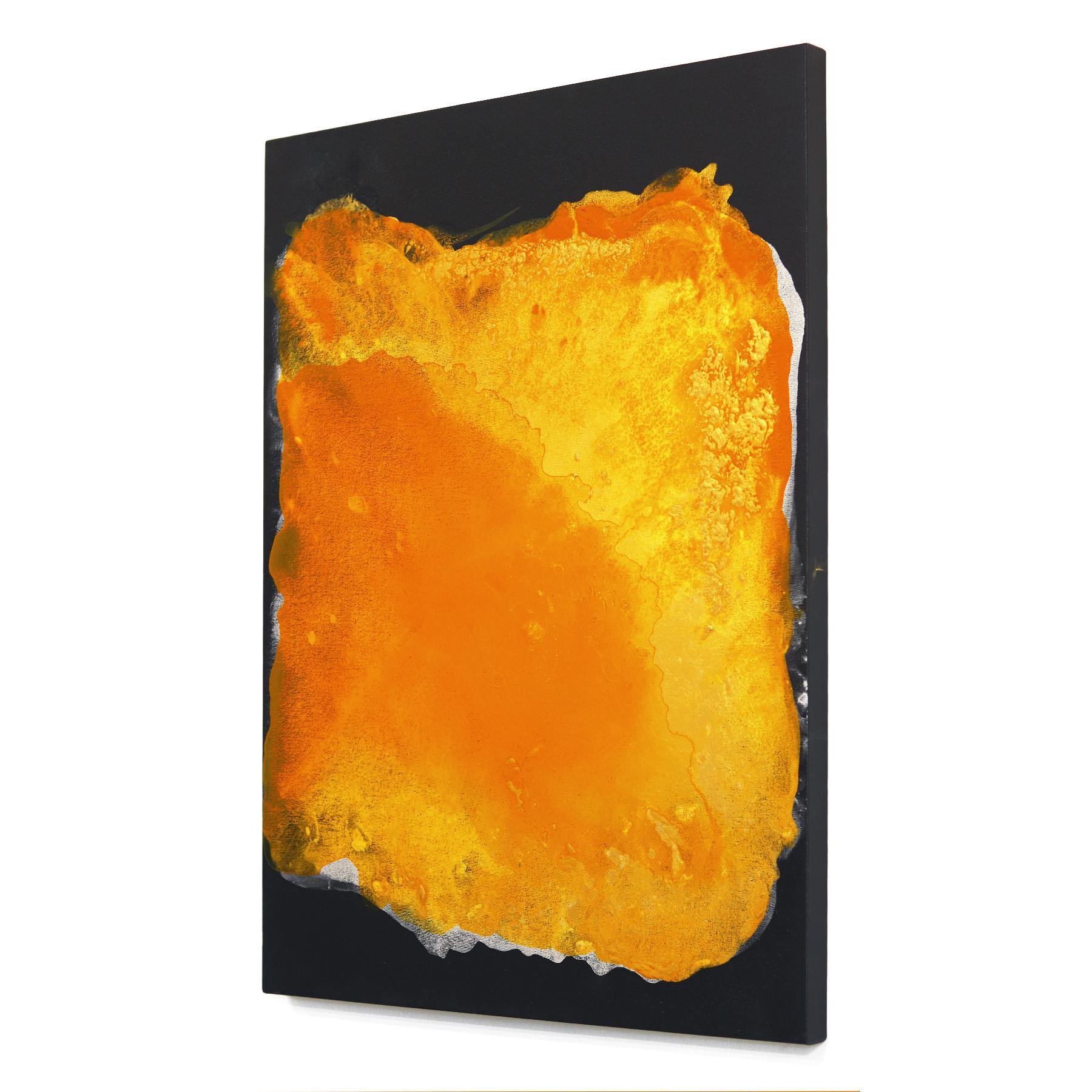 In The Light - Original Minimalist Yellow Abstract Contemporary Art im Angebot 1