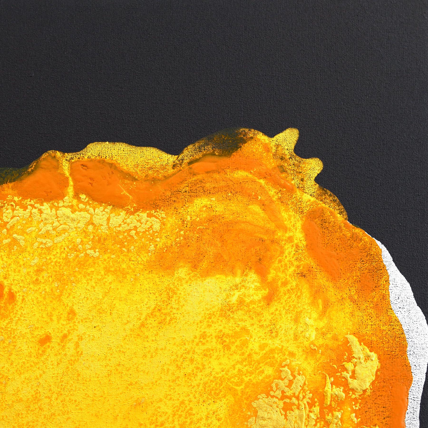 In The Light - Original Minimalist Yellow Abstract Contemporary Art im Angebot 2