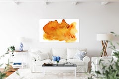 Magical Gold - Large Abstract Deep Yellow Orange Gold Painting