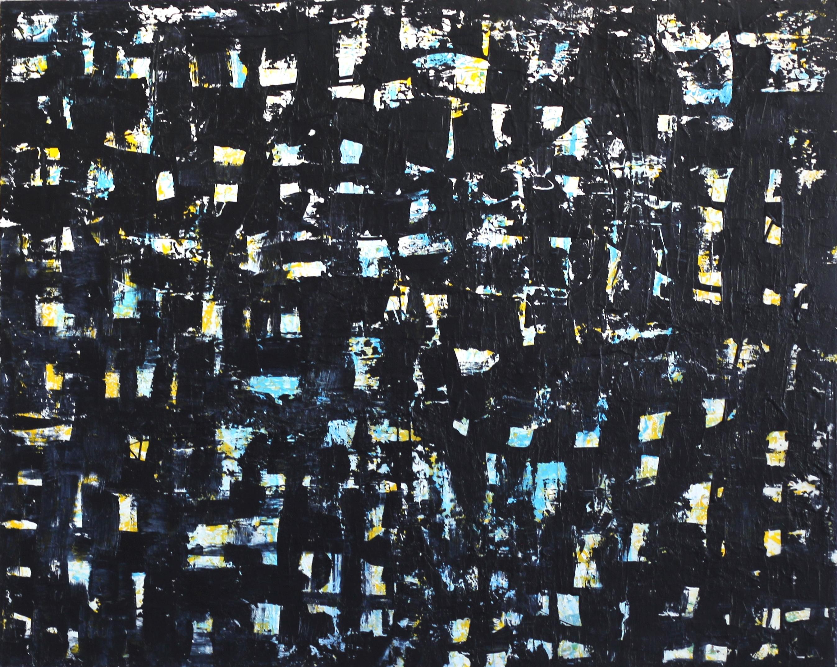 Pastel Blue - Large Abstract Original Mixed Media Painting - Mixed Media Art by Clara Berta