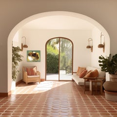 Quiet Earth - Original Minimalist Gold, Braunton Abstraktes Zeitgenössisches Kunstwerk