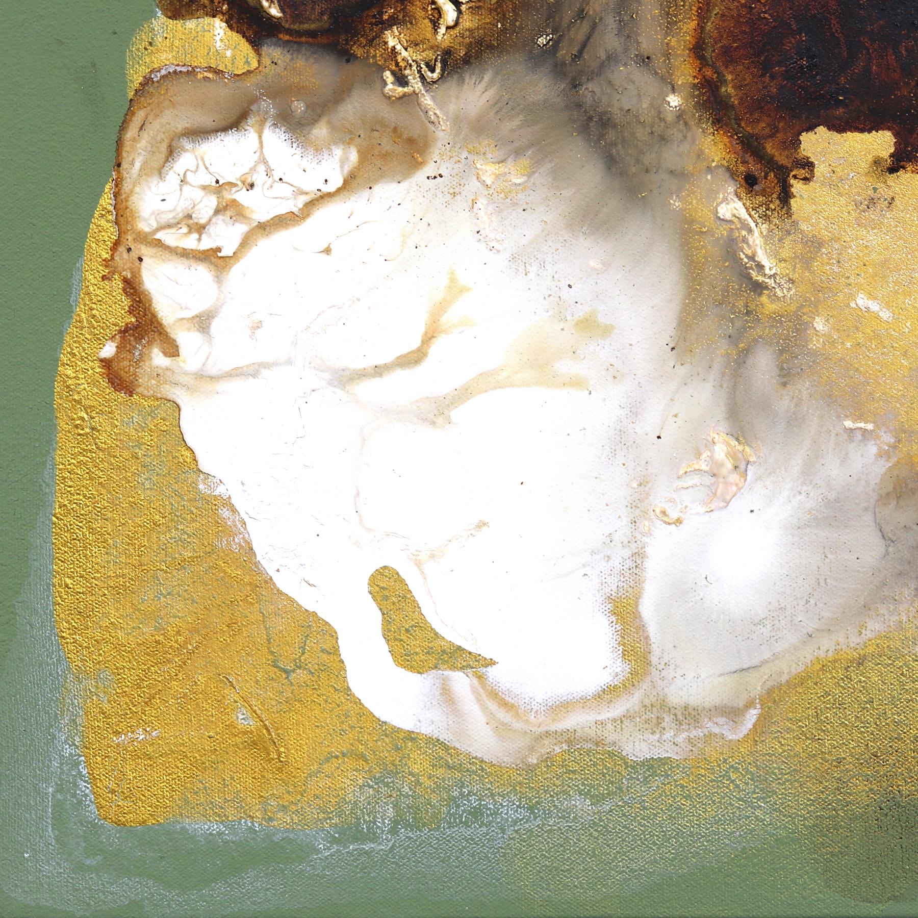 Quiet Earth - Original Minimalist Gold, Brown Tone Abstract Contemporary Artwork en vente 2