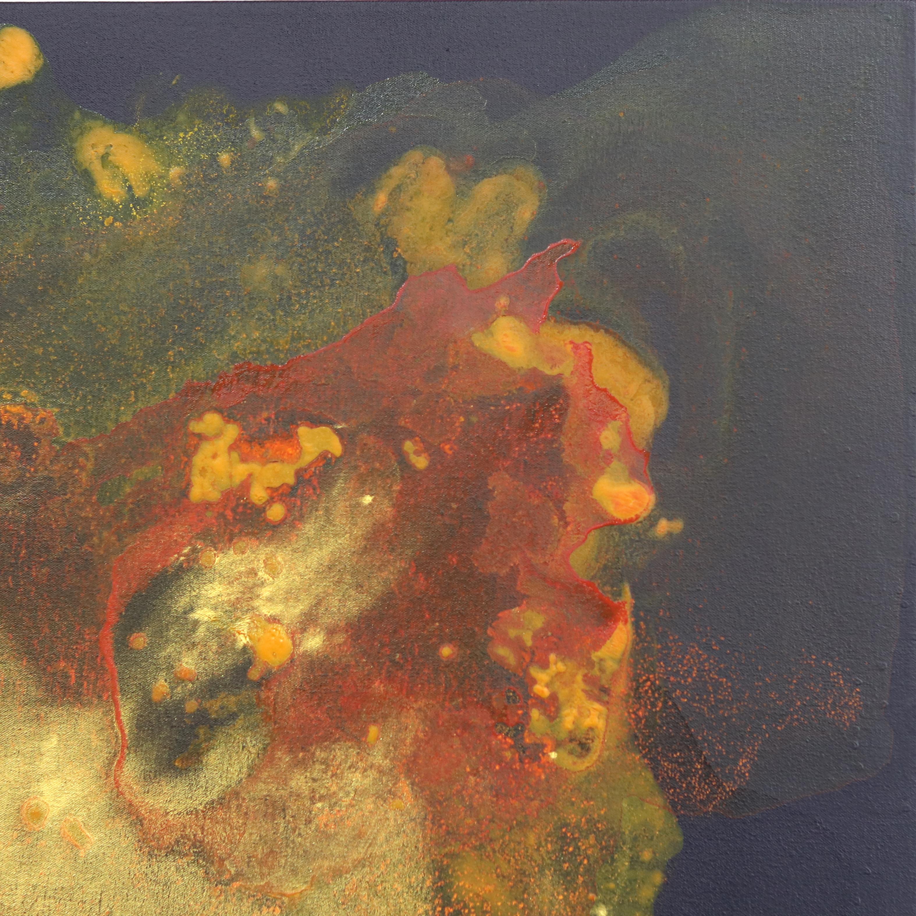 Radiant Gold - Original Minimalist Red Orange Abstract Contemporary Art For Sale 1