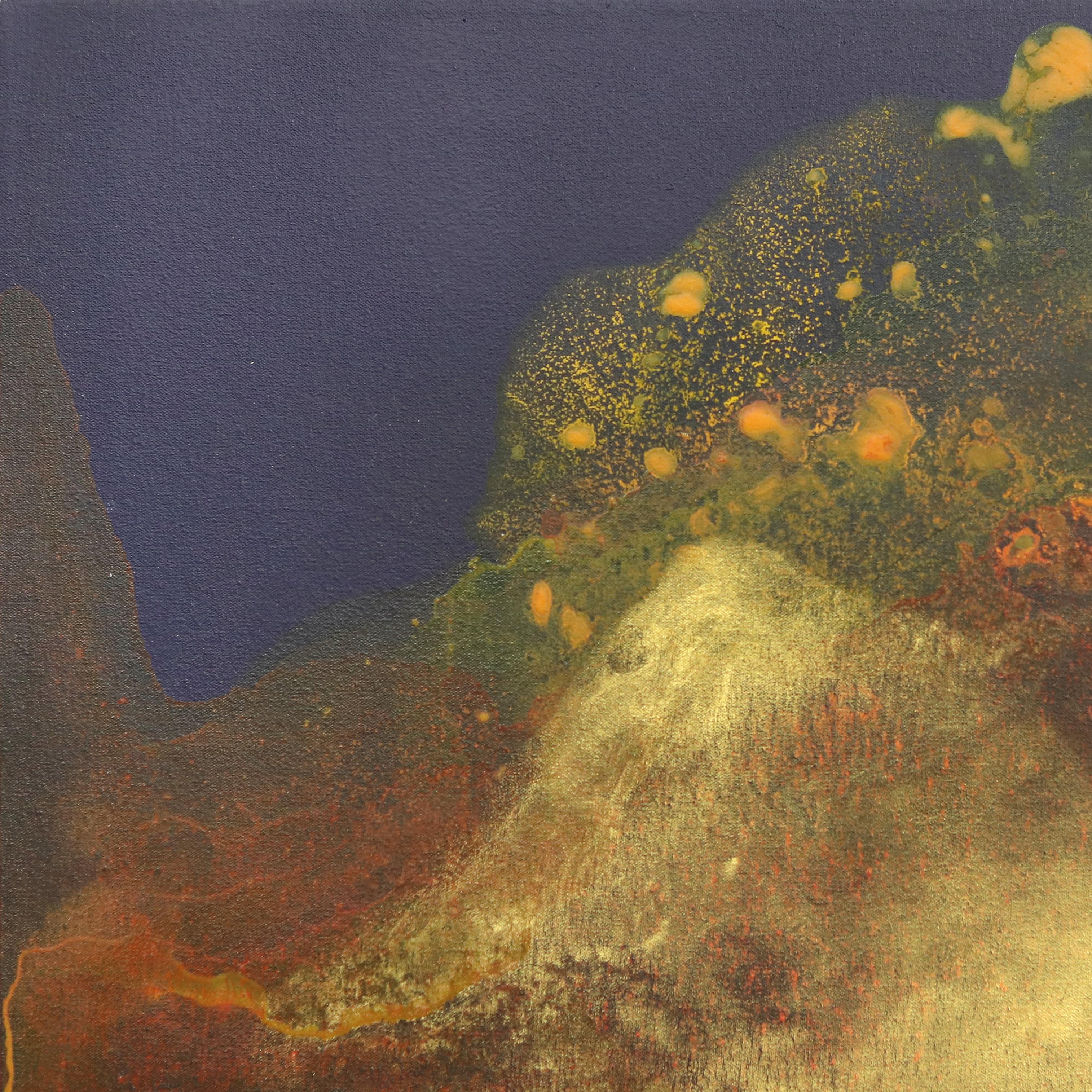 Radiant Gold - Original Minimalist Red Orange Abstract Contemporary Art For Sale 3