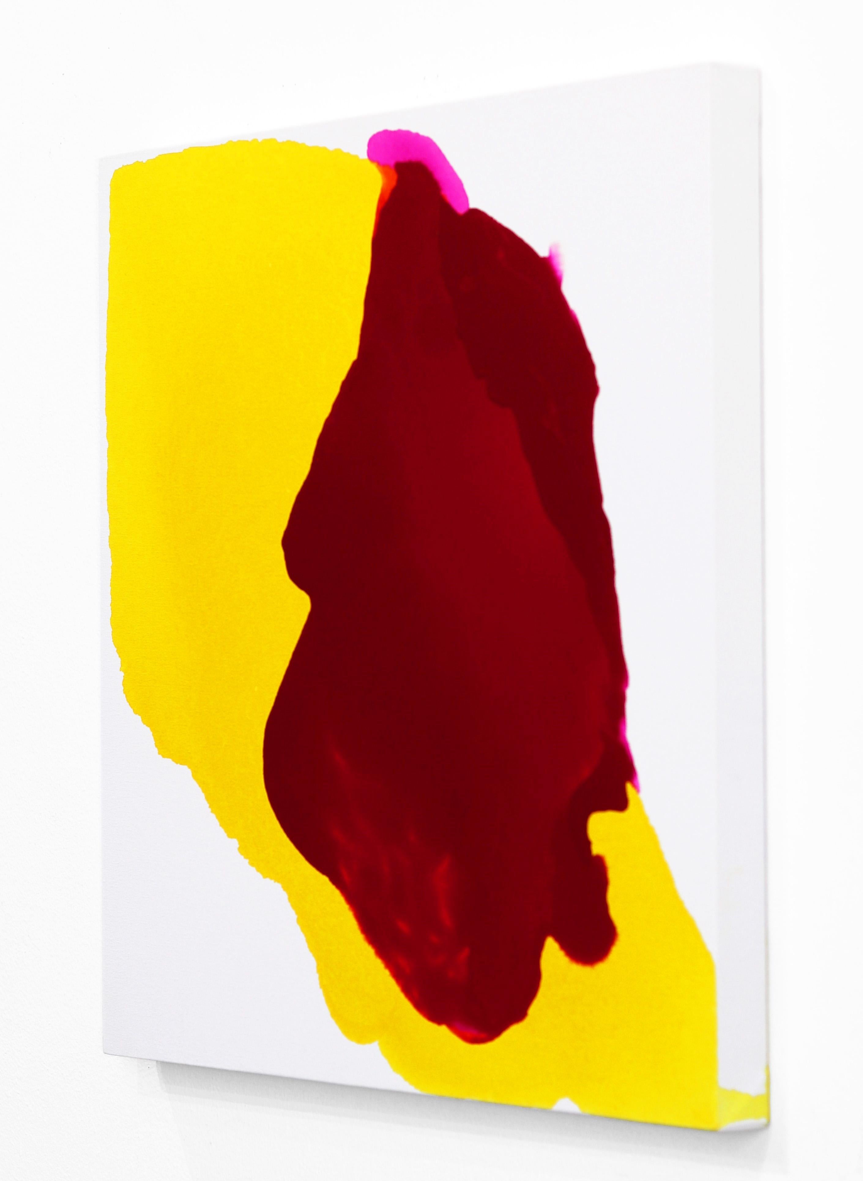 L'étranger au soleil - Rouge Abstract Painting par Clara Berta