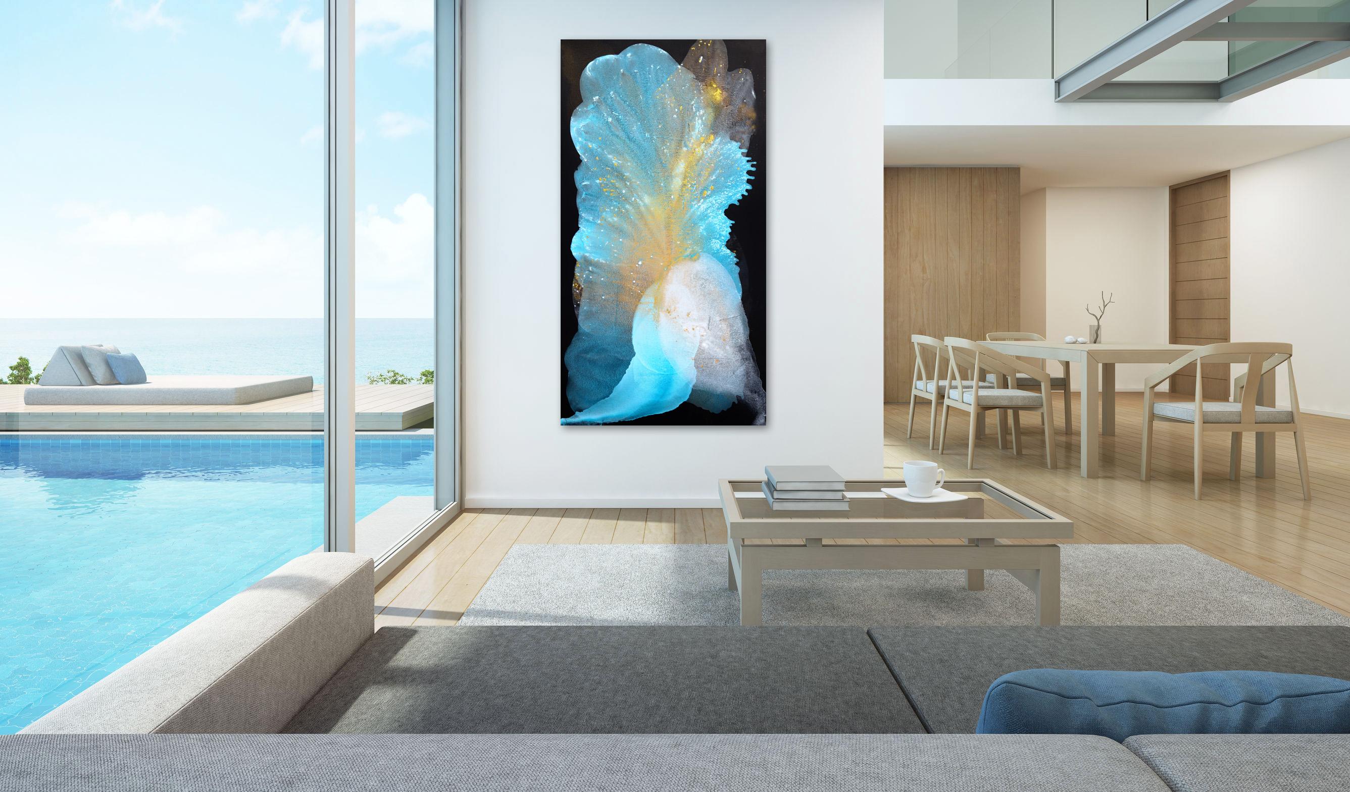 Les ailes du désir -  Grande peinture abstraite en vente 3