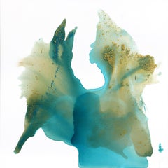 Wings of Love - Original Minimalist Erdton abstrakte zeitgenössische Malerei