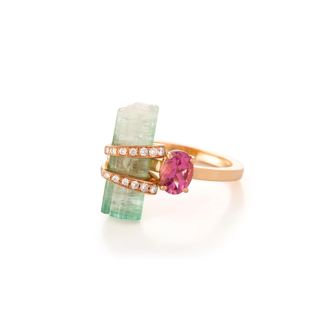 Clara's Chehab's fine jewellery celebrates the magic that is created when gifts from the earth are refined and transformed in the hands of master craftsmen and showcased in striking designs. The use of both rough and cut stone with a blend of