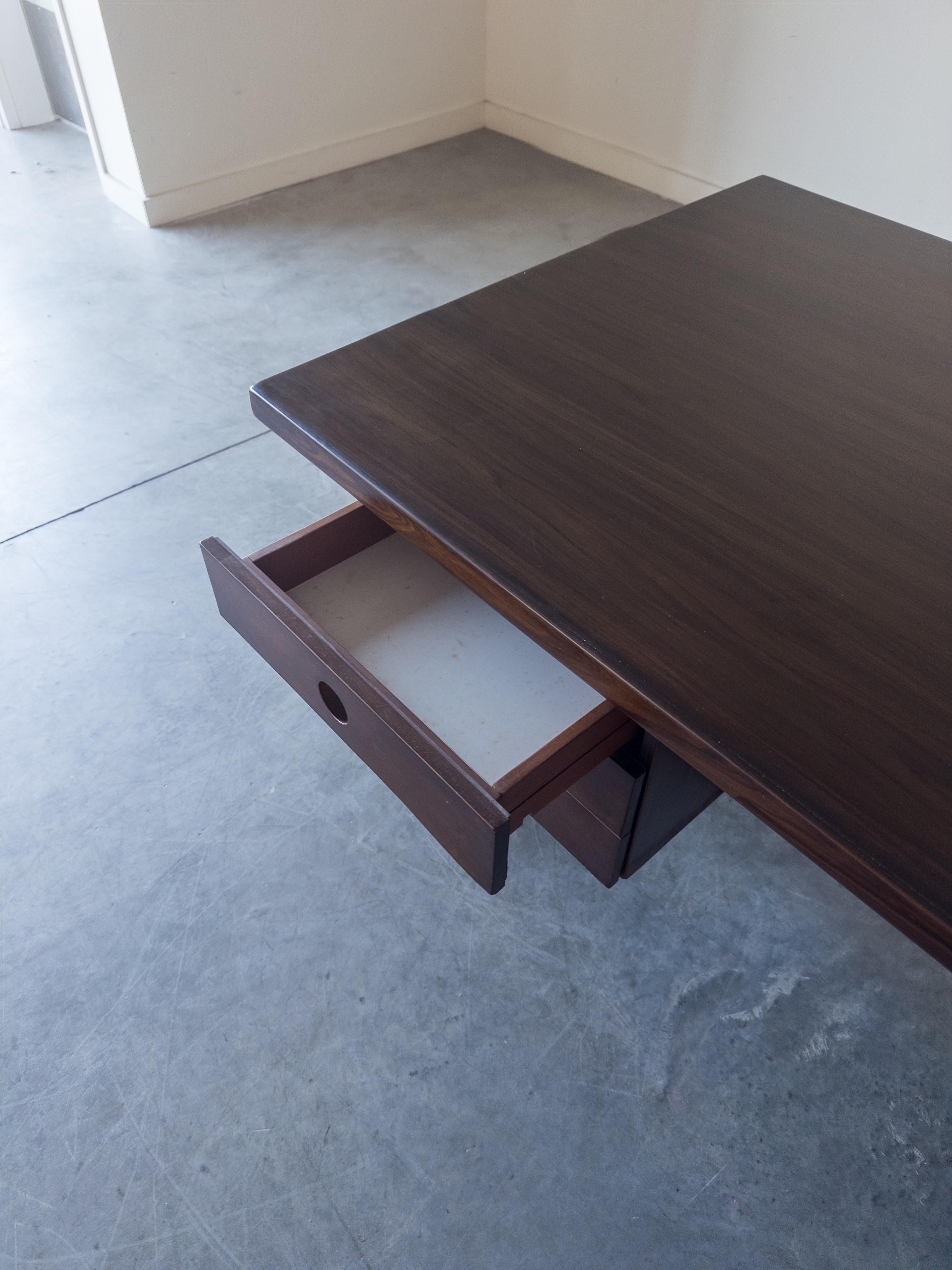 Aluminum Clara Executive Desk by Sergio Rodrigues For Sale