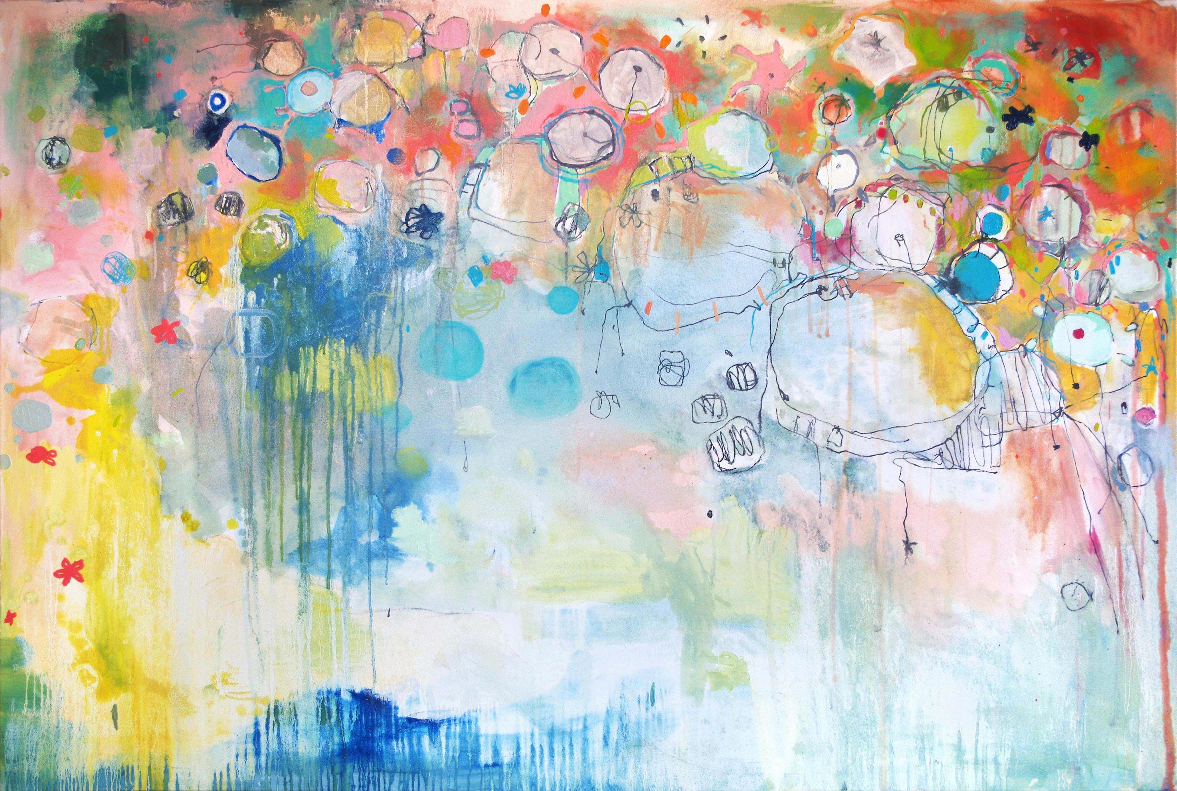 Clara Fialho Abstract Painting - Everyone Who's Ever Loved You
