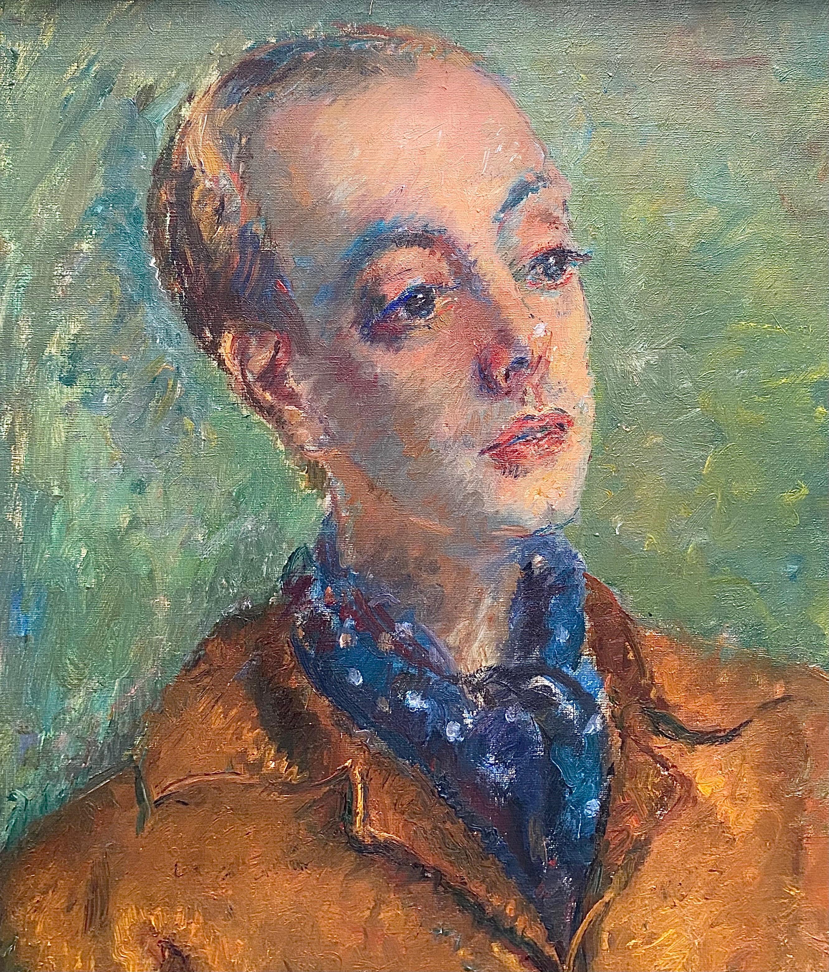 Portrait de Stanley Bate, musicien du 20e siècle  - Moderne Painting par Clara Klinghoffer